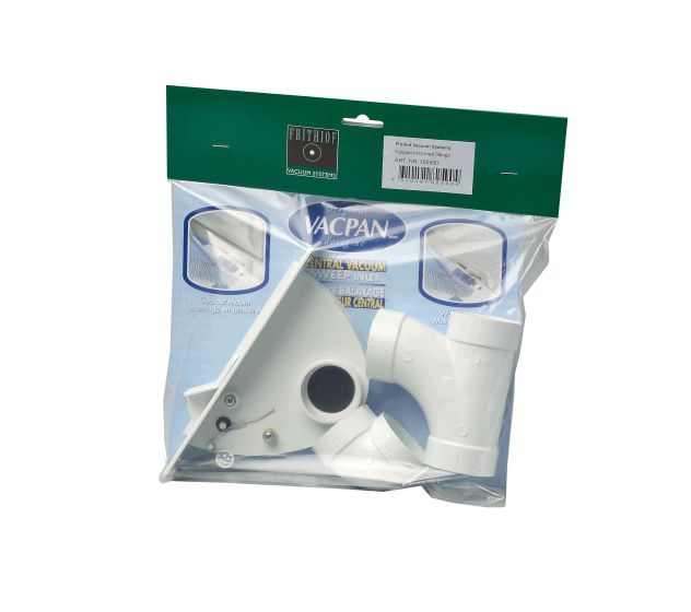 Saugsockelleiste weiß VACPAN WHITE WITH BEND AND TEE IN BAG