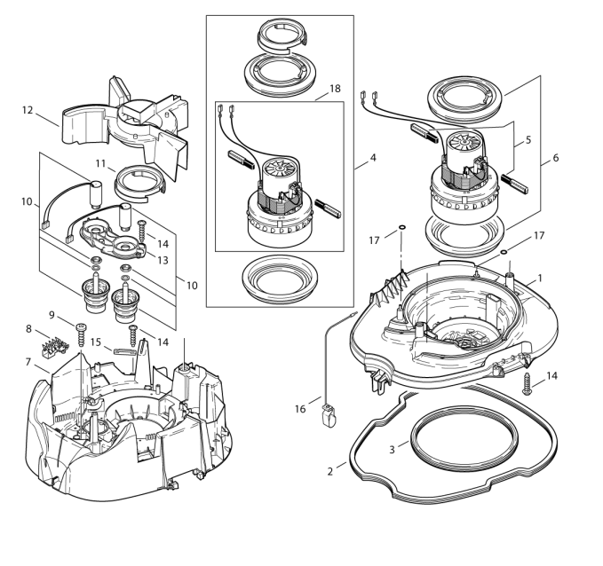 Attix 560-31 XC Base, Motor  Attix 560-31 XC Base, Motor