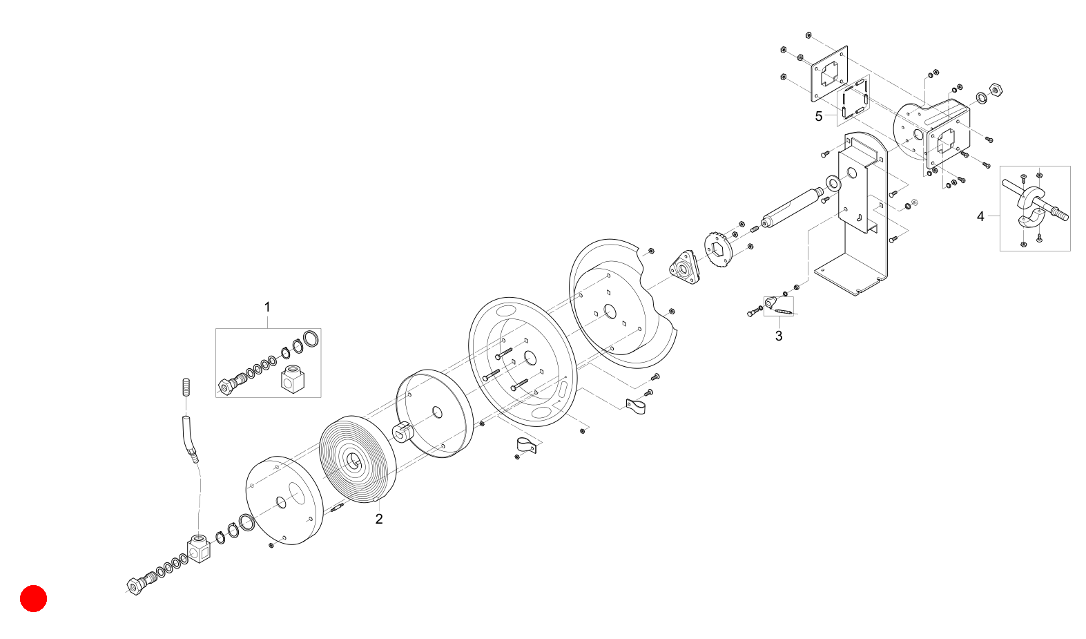 Automatischer Schlauchaufroller