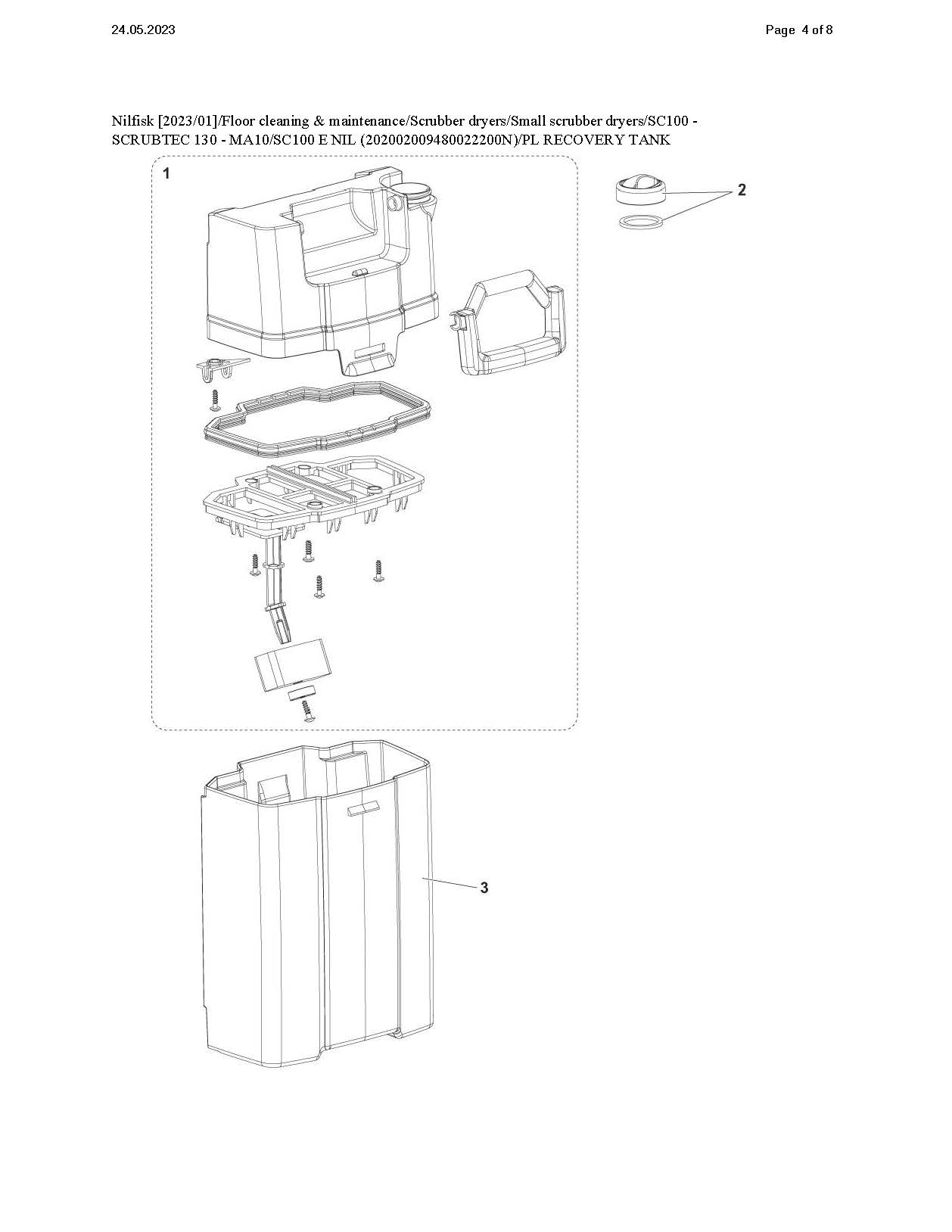 SC100-Schmutzbehalter SC 100 Schmutzwassertank