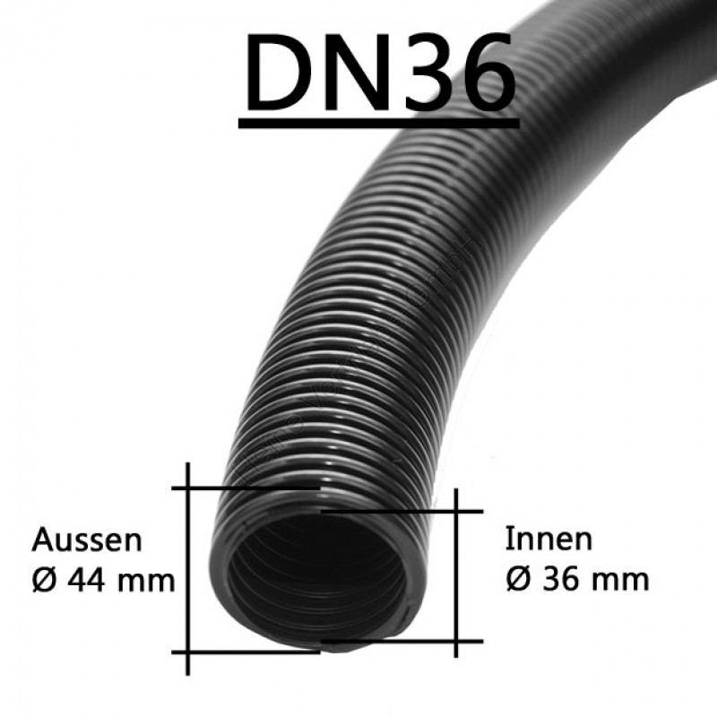 Schlauch, antistatisch Ø 36 mm, Meterware HOSE AS Ø36 EVA PER METRE ANTISTATISCH