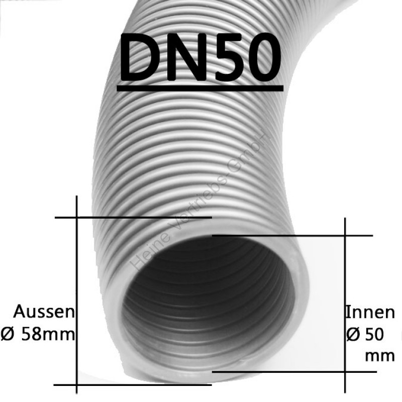Universalschlauch Ø 50 mm Meterware HOSE UNIVERSAL Ø50 EVA PER METRE Universalschlauch Ø 50 mm Meterware HOSE UNIVERSAL Ø50 EVA PER METRE