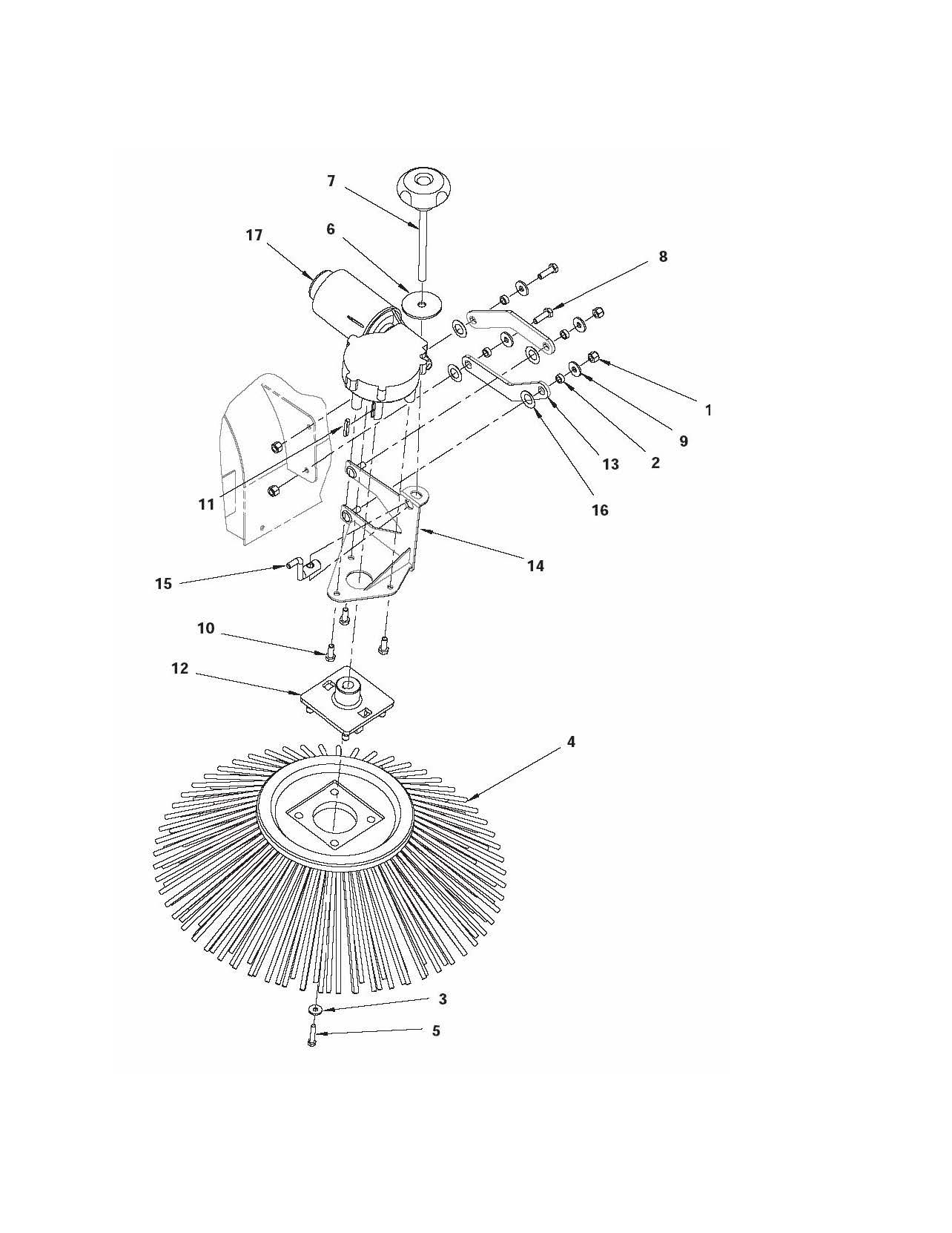 FLOORTEC-550-B-Side-broom-assy Floortec 550 B Seitenbesen kpl.
