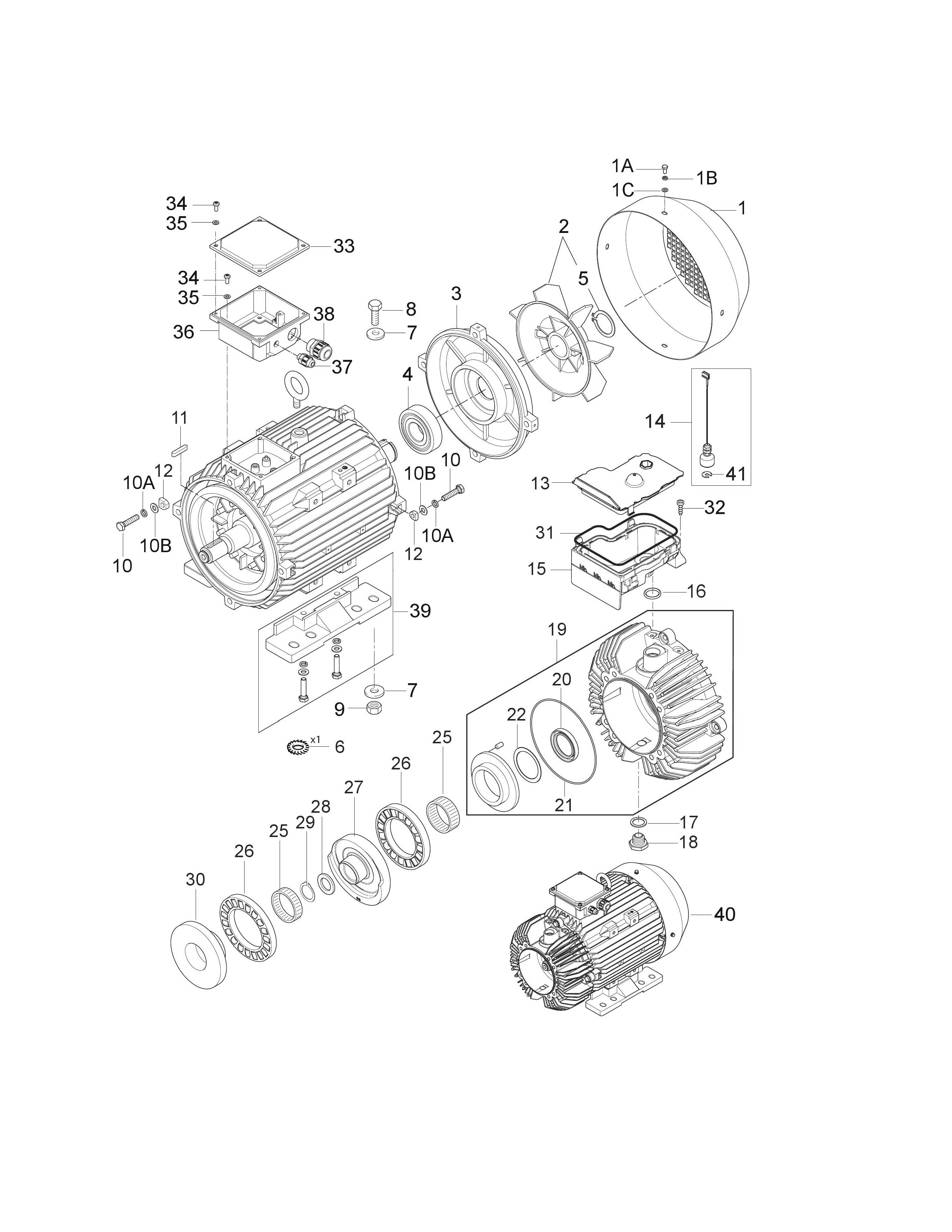 MH 8P-180-2000 FA Motor  