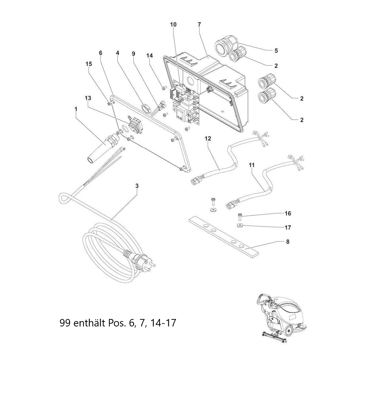 SCRUBTEC-343-2-E-ALT-Elektrik-Platine-kompl