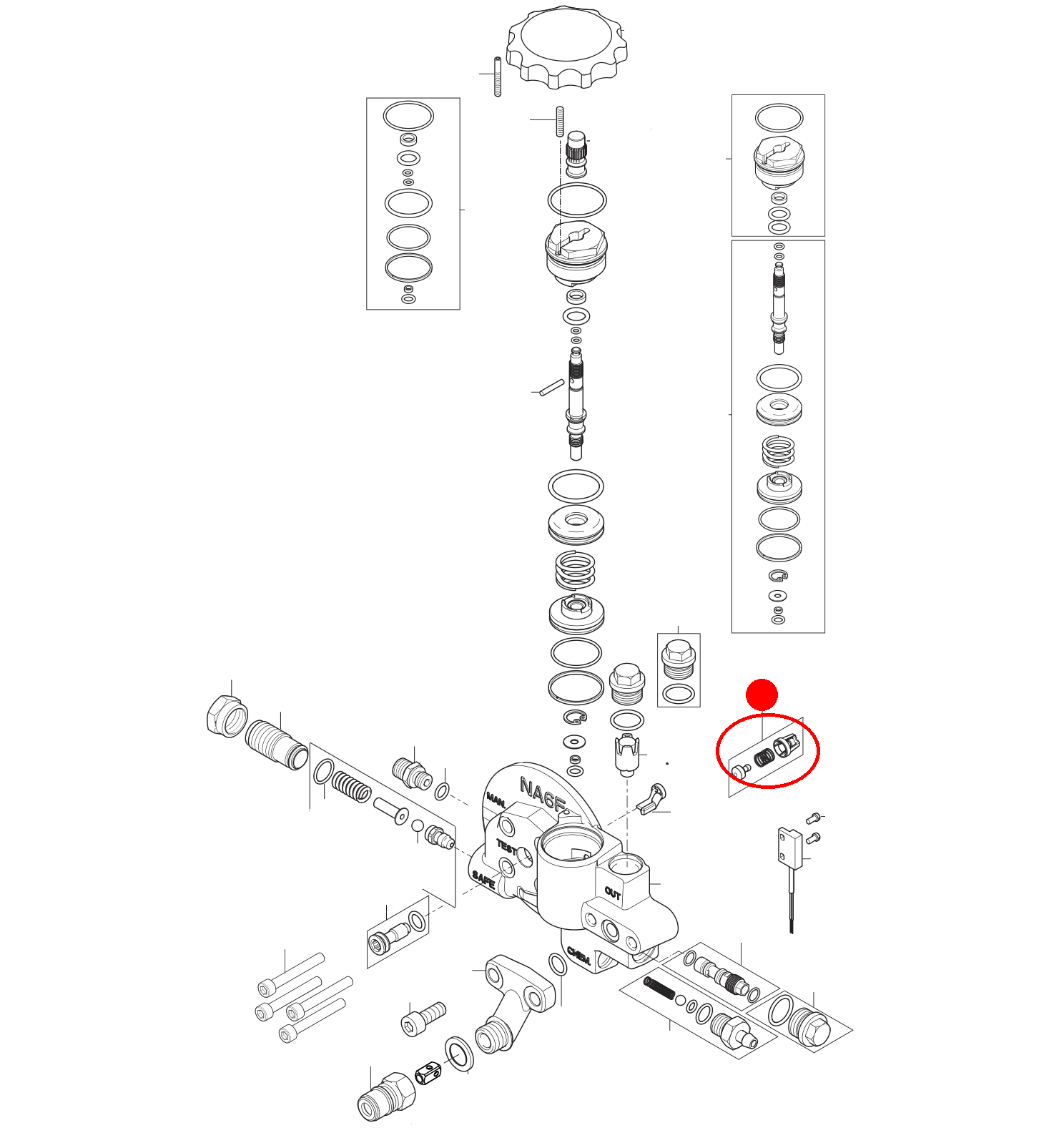 Rückschlagventil RETURN VALVE BY-PASS - KIT NA6