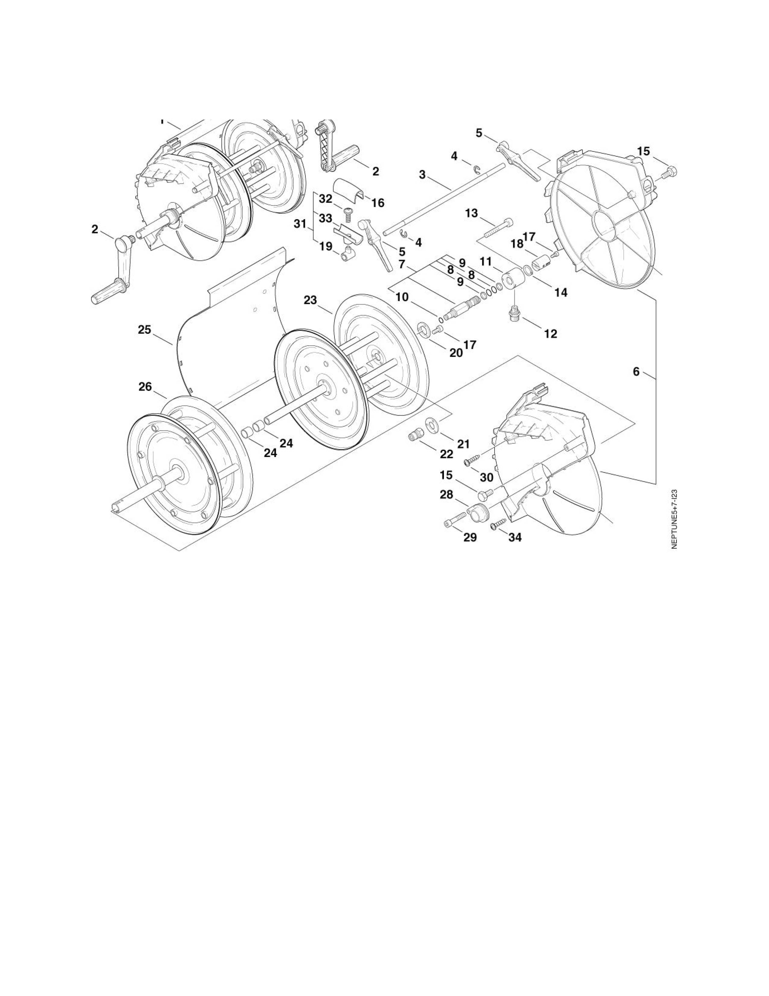MH 7P-175-1260 X2 Schlauchtrommel - Kabeltrommel - X2 Modelle 