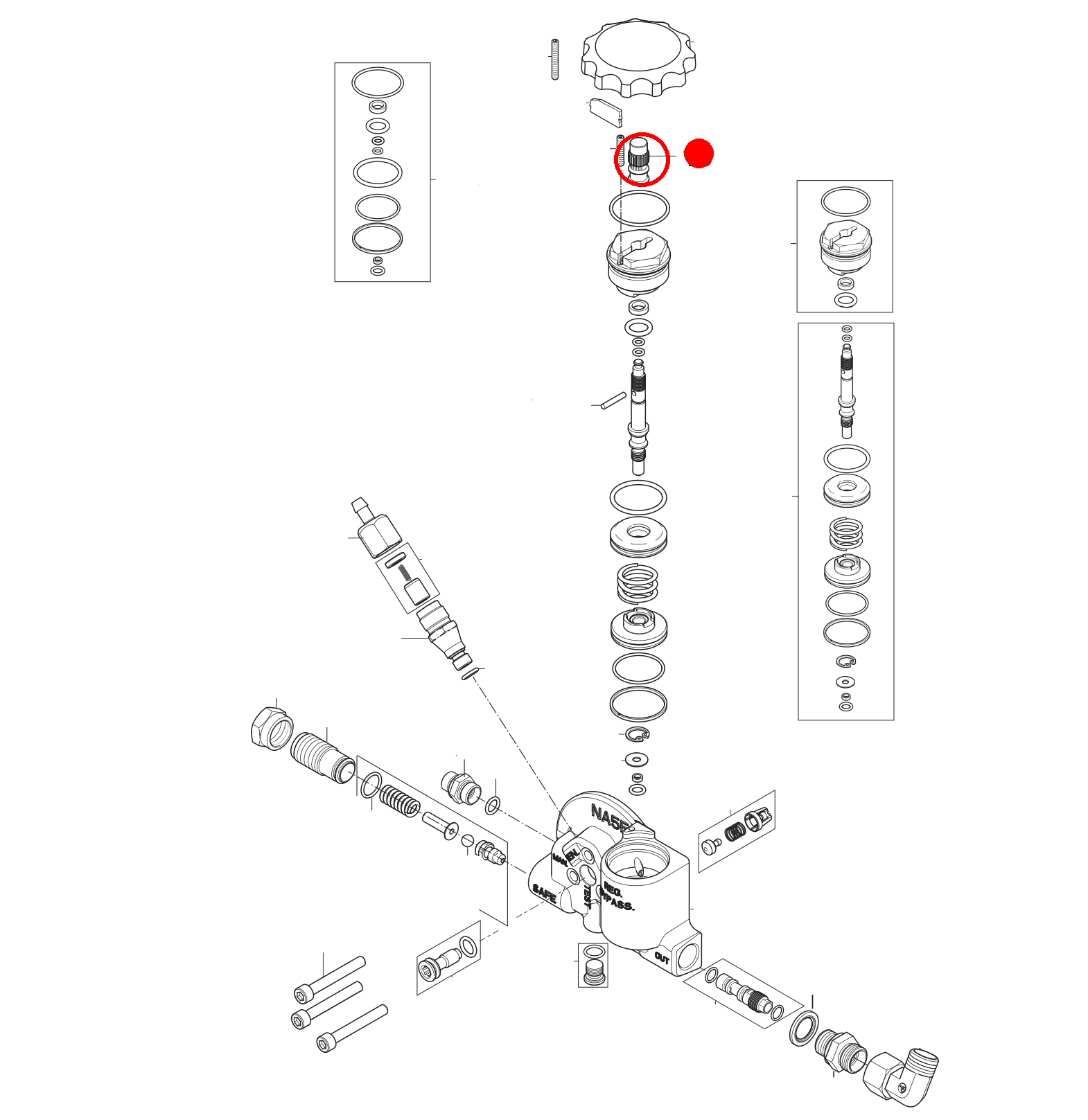 NUT M8 X 1 FOR UNLOADER VALVE FA NUT M8 X 1 FOR UNLOADER VALVE FA