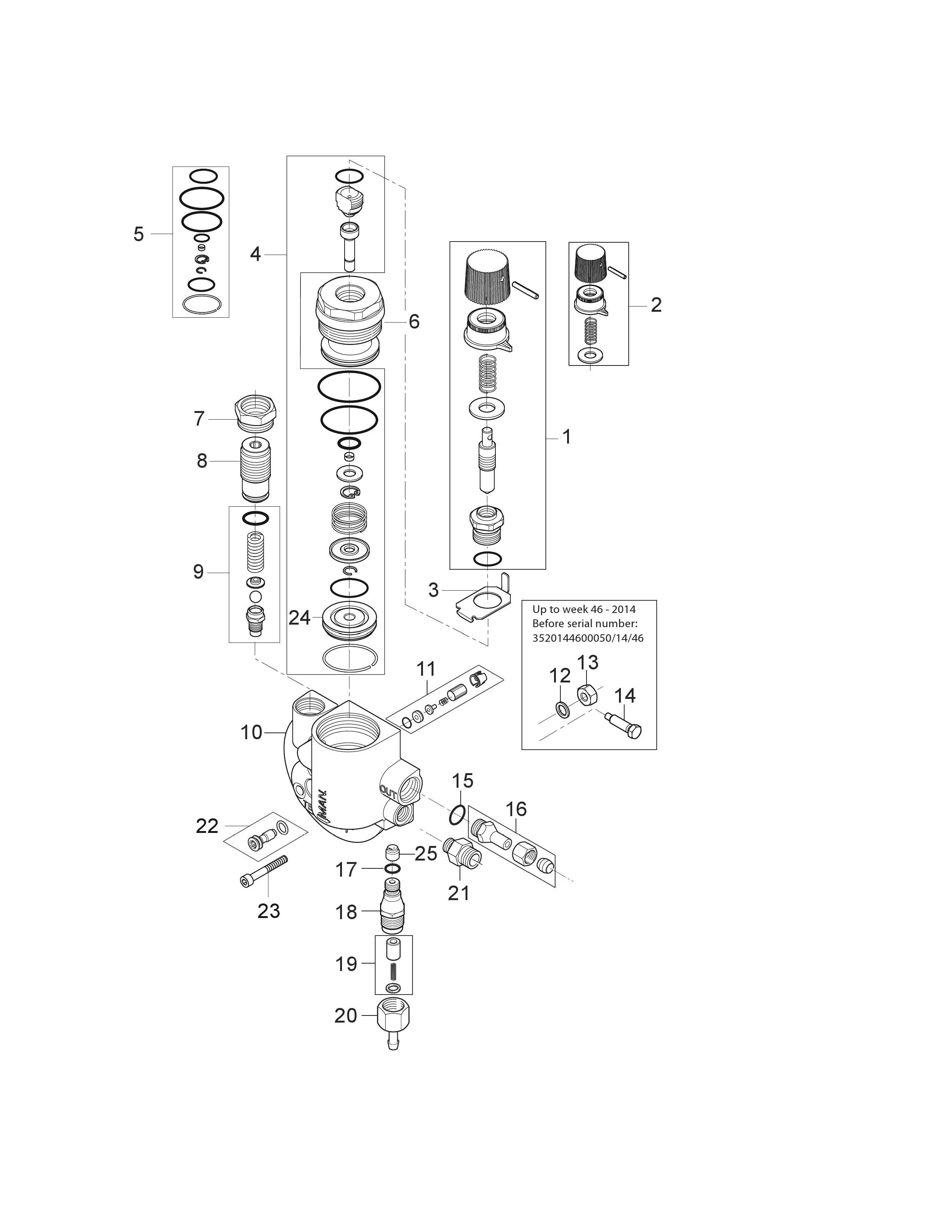 MH 5M-210-1100 FAX Wasserdurchfluss Regulierung 
