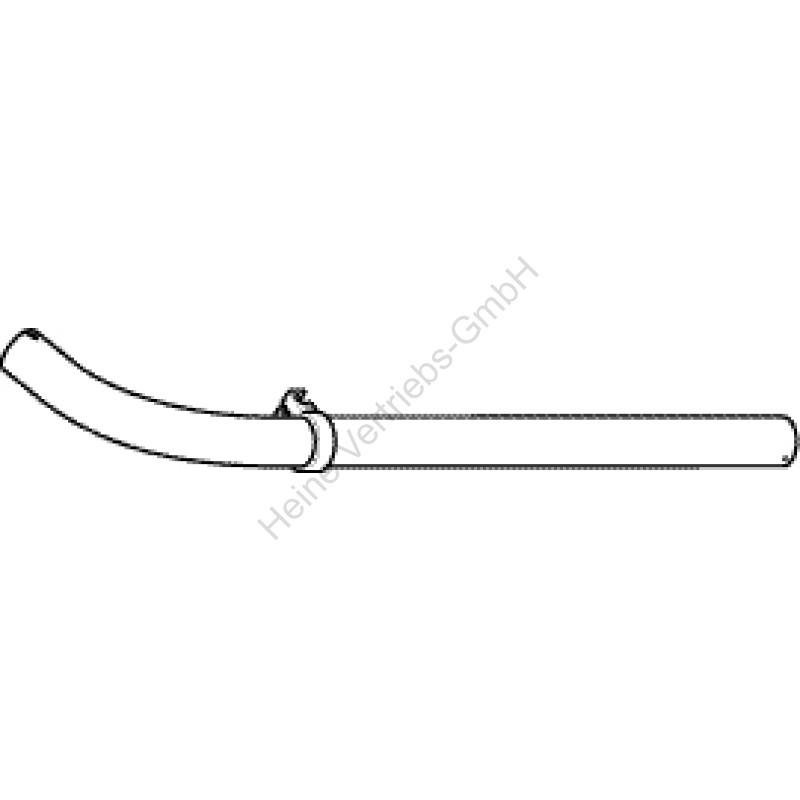 Rohr gebog. kpl., Z 22, Ø 50 mmx1,1 m CURVED EXTENSION TUBE TYPE22 Ø50X1100 S