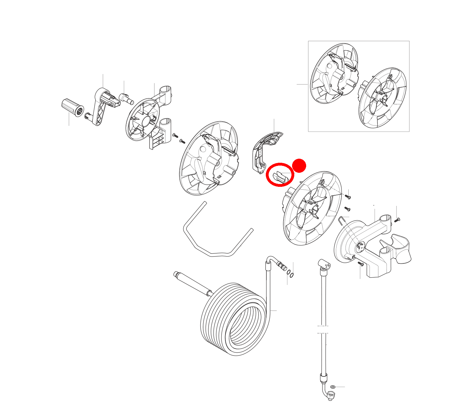 FITTING GUIDE F. HOSE REEL MC 3-4 FITTING GUIDE F. HOSE REEL MC 3-4