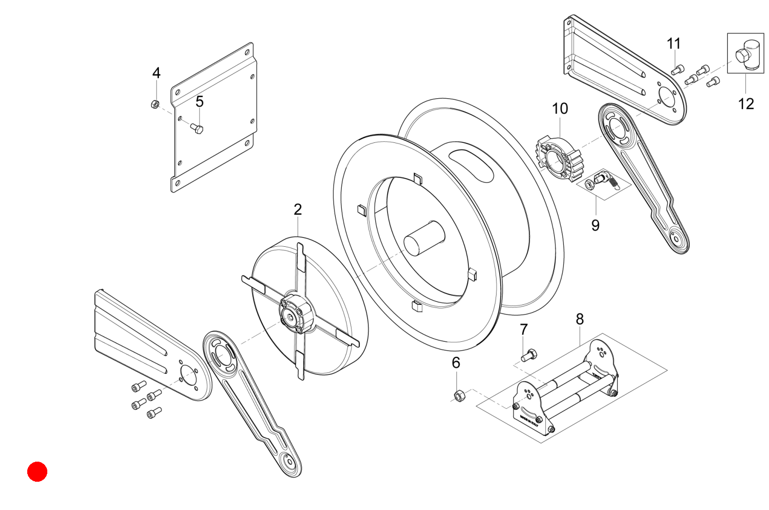 Automatischer Schlauchaufroller