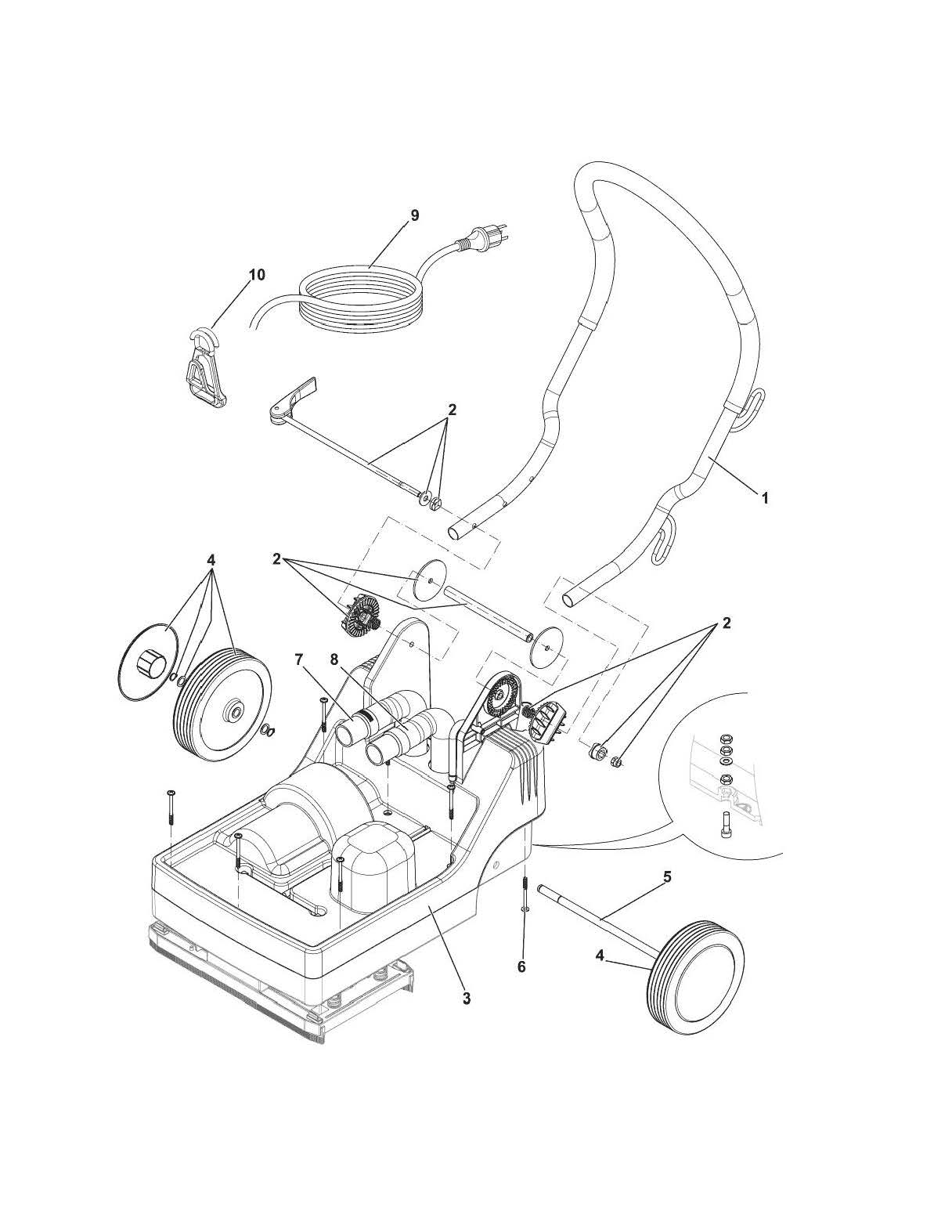 SCRUBTEC-233-Frame-upper-system Scrubtec 233 oberes Rahmensystem