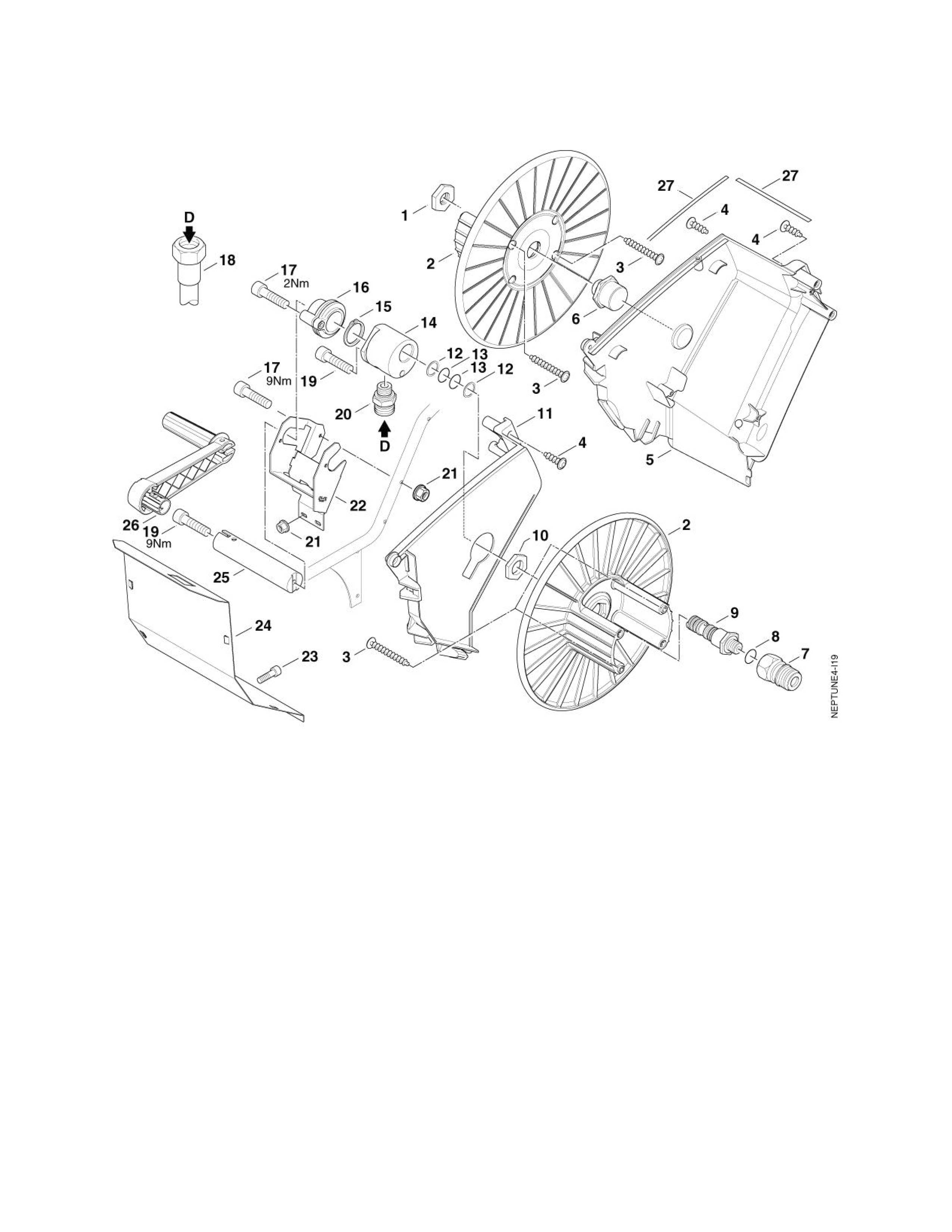 MH 4M-190-960 Schlauchtrommel 