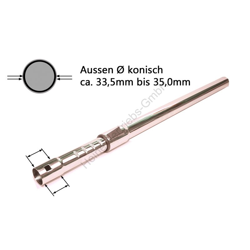 Saugrohr, teleskopisch, Ø 36x550-970 mm TELESCOPIC TUBE Ø36X550-970 SS