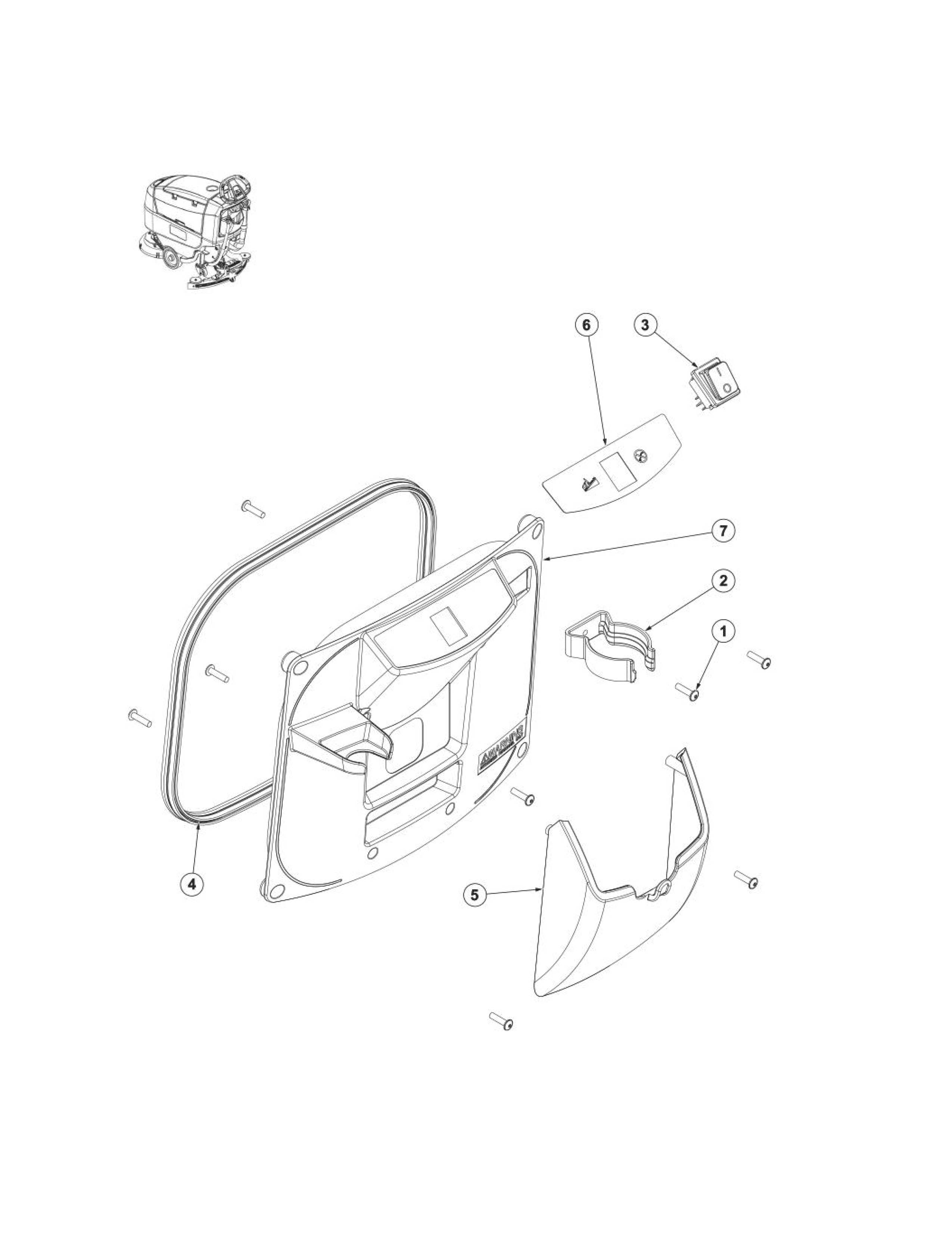 SCRUBTEC-344-E-ALT-Abdeckung-Elektrik Scrubtec 344 E Abdeckung Elektrik