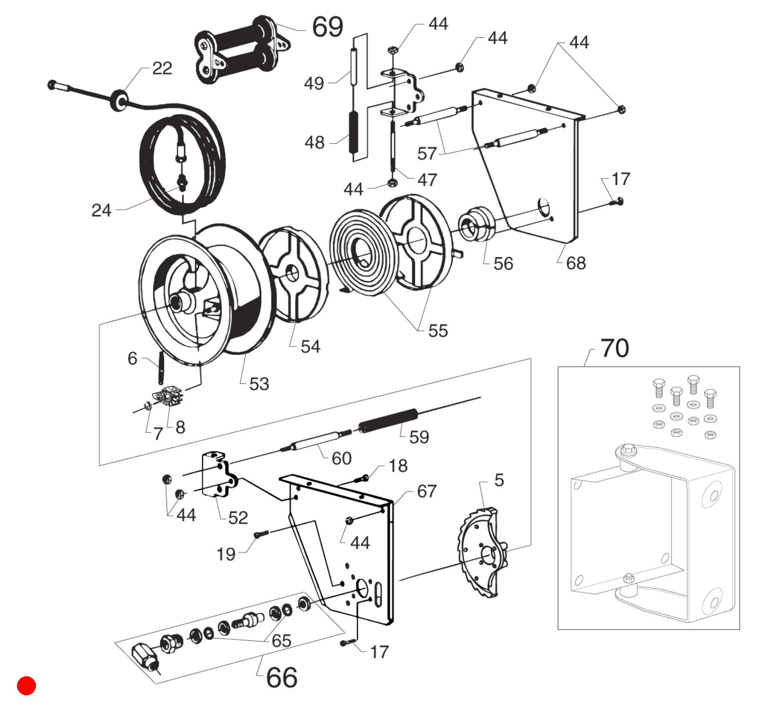 Schlauchaufroller mit automatischem Einzug bis Baujahr 2010