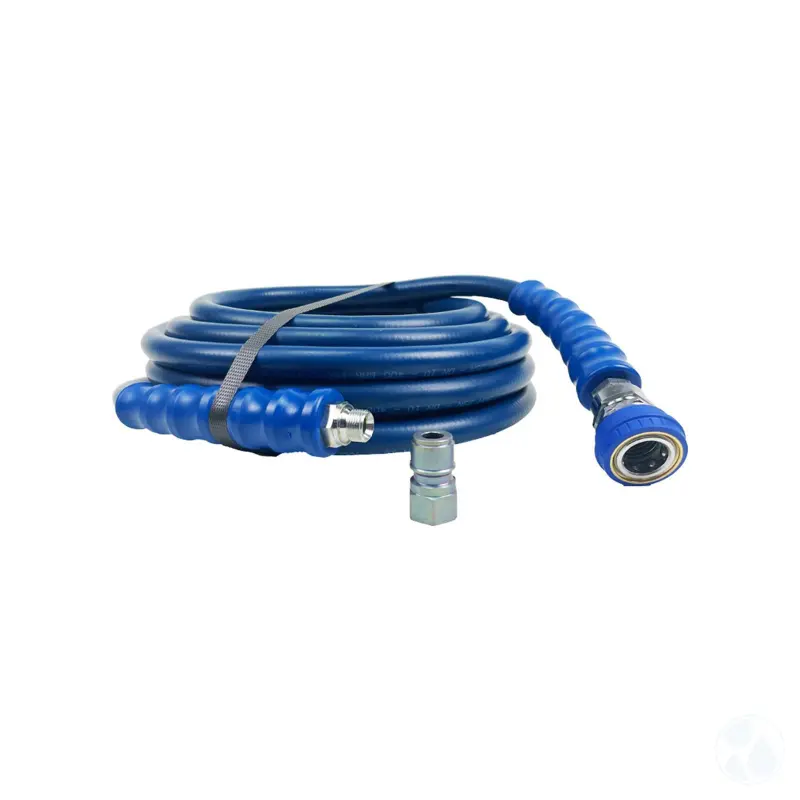 Hochdruckschlauch DN10 Blau-glatt max. 400 Bar inkl. Kupplung
