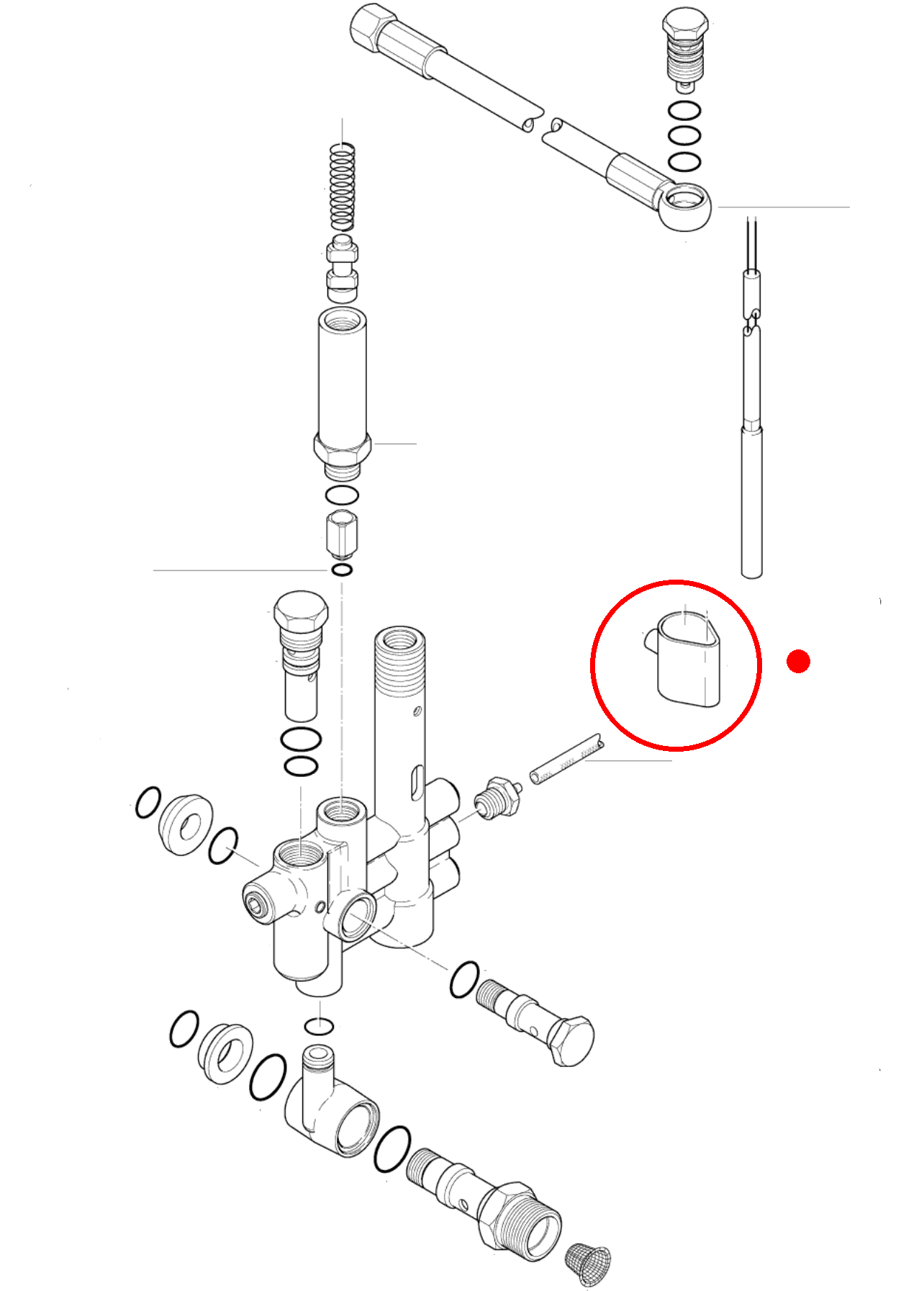 Halter HOLDER FOR FLOW SENSOR