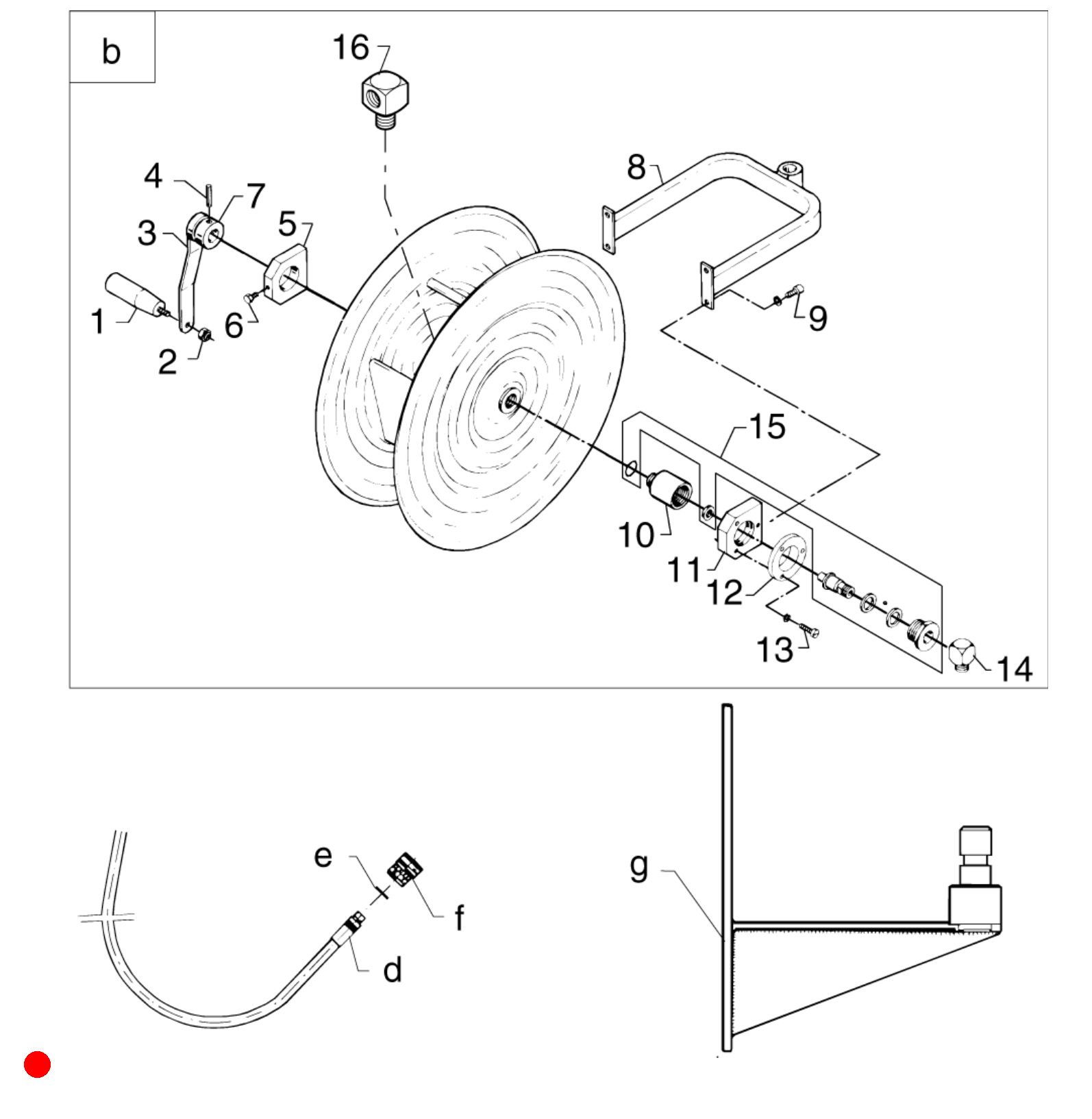 Wand-Schlauchaufroller