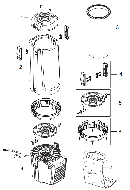 GD 5 Back Behälterteile 