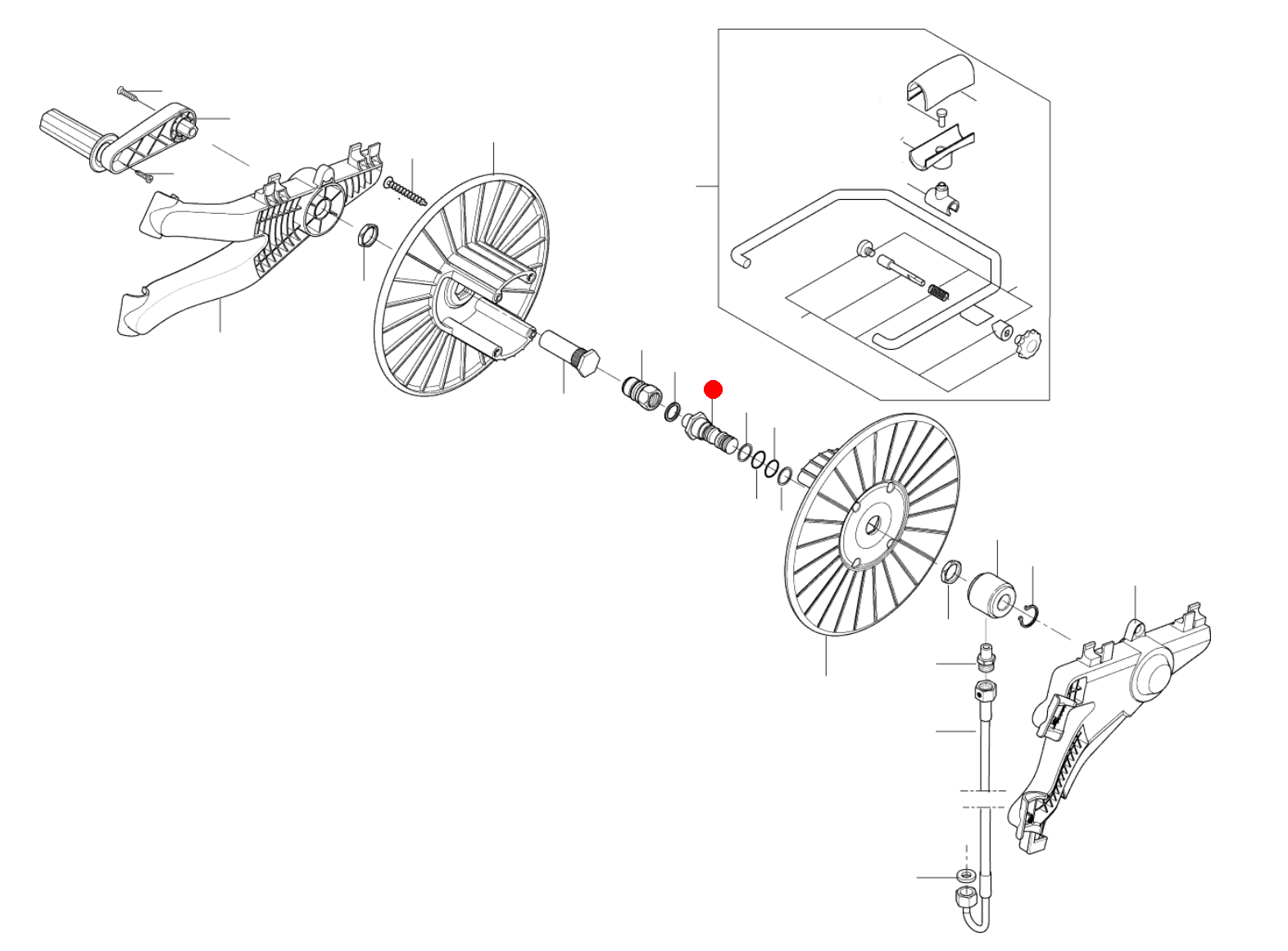 Anschlussstück SWIVEL SCREW FOR HOSE REEL