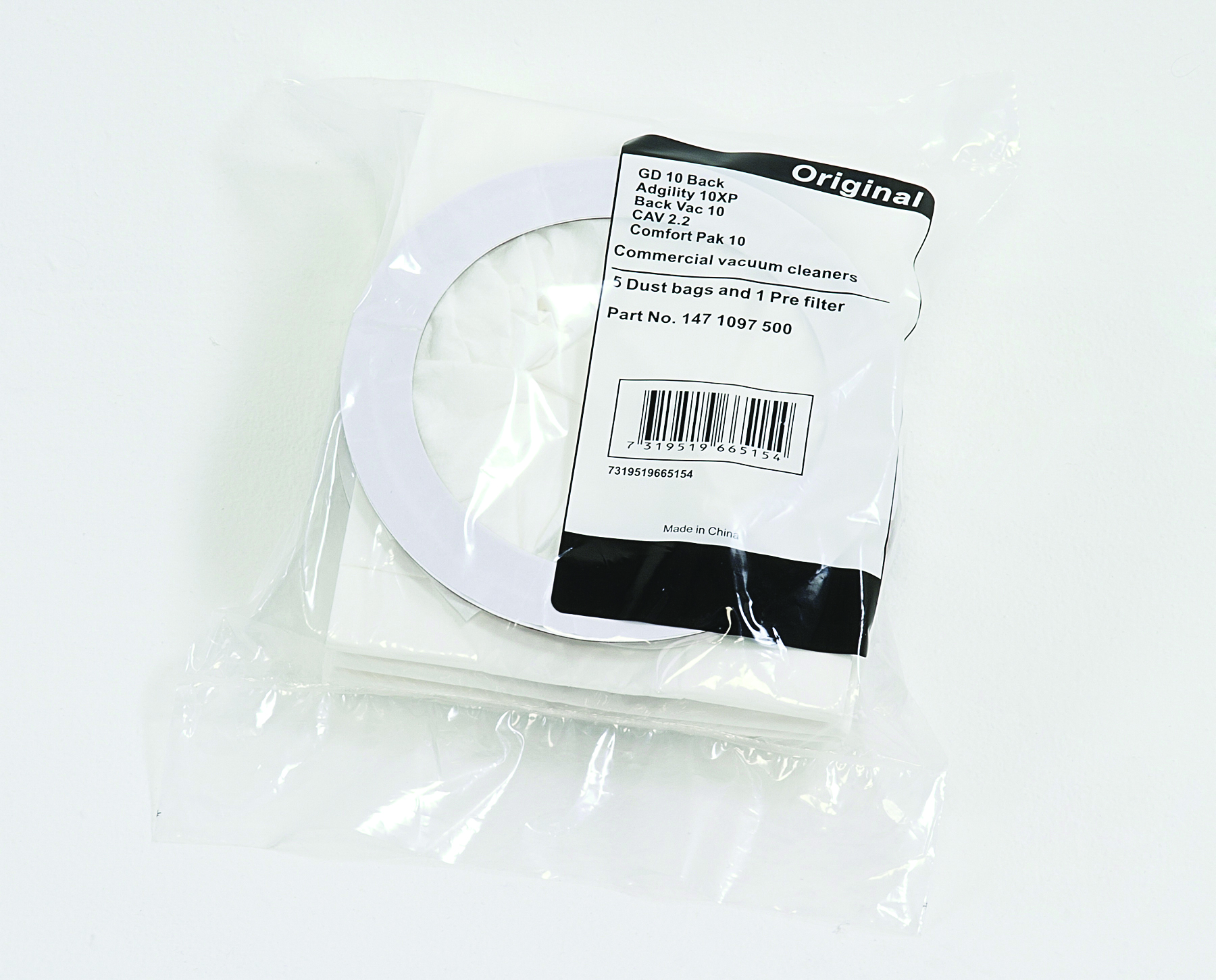 Staubbeutel 10 Liter, VPE 5 DUST BAG KIT 10L 5-PCS