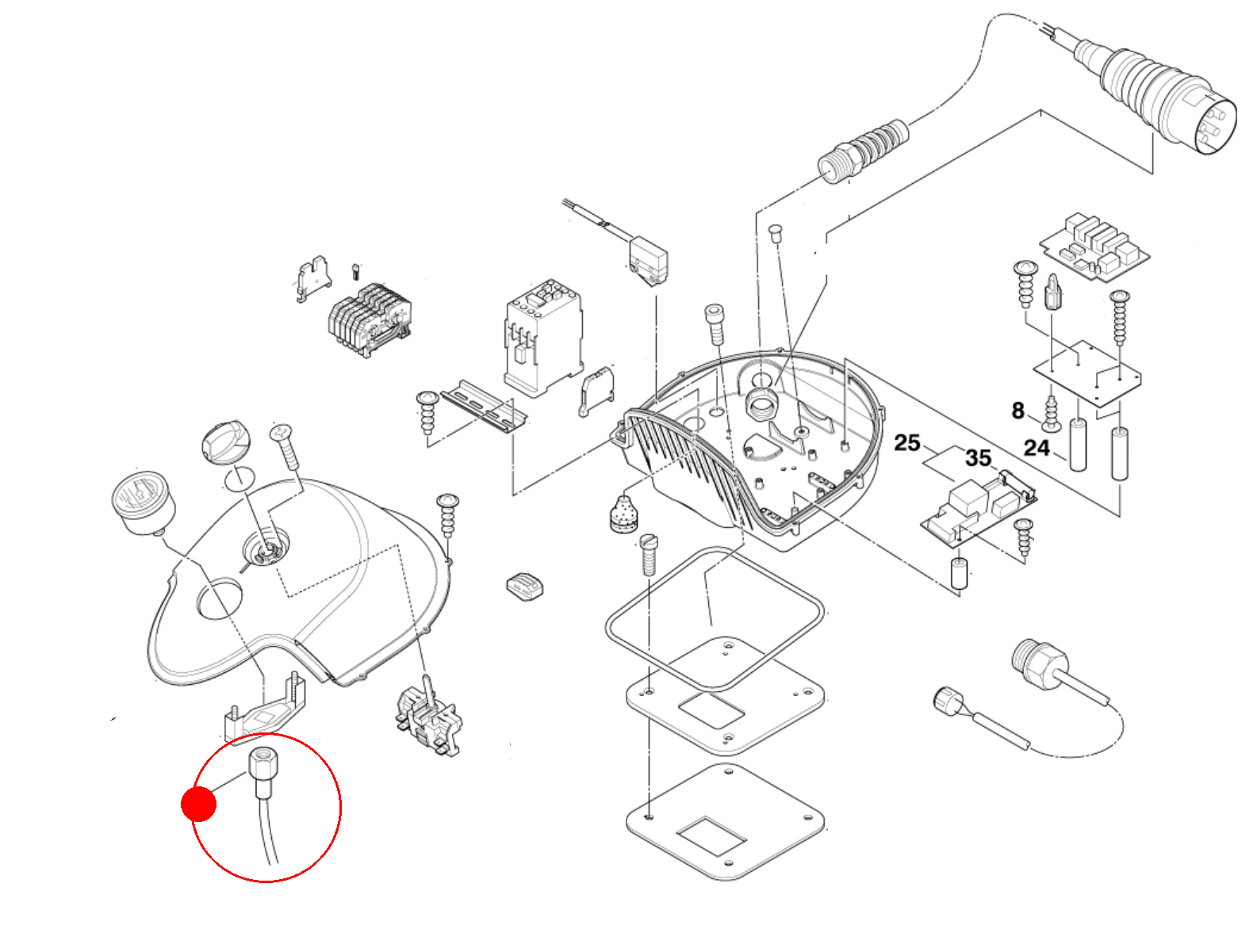 Nilfisk HD-Schlauch DN04 x 410mm bis 400BAR für Manometer - HD-HOSE DN4X410 400BAR