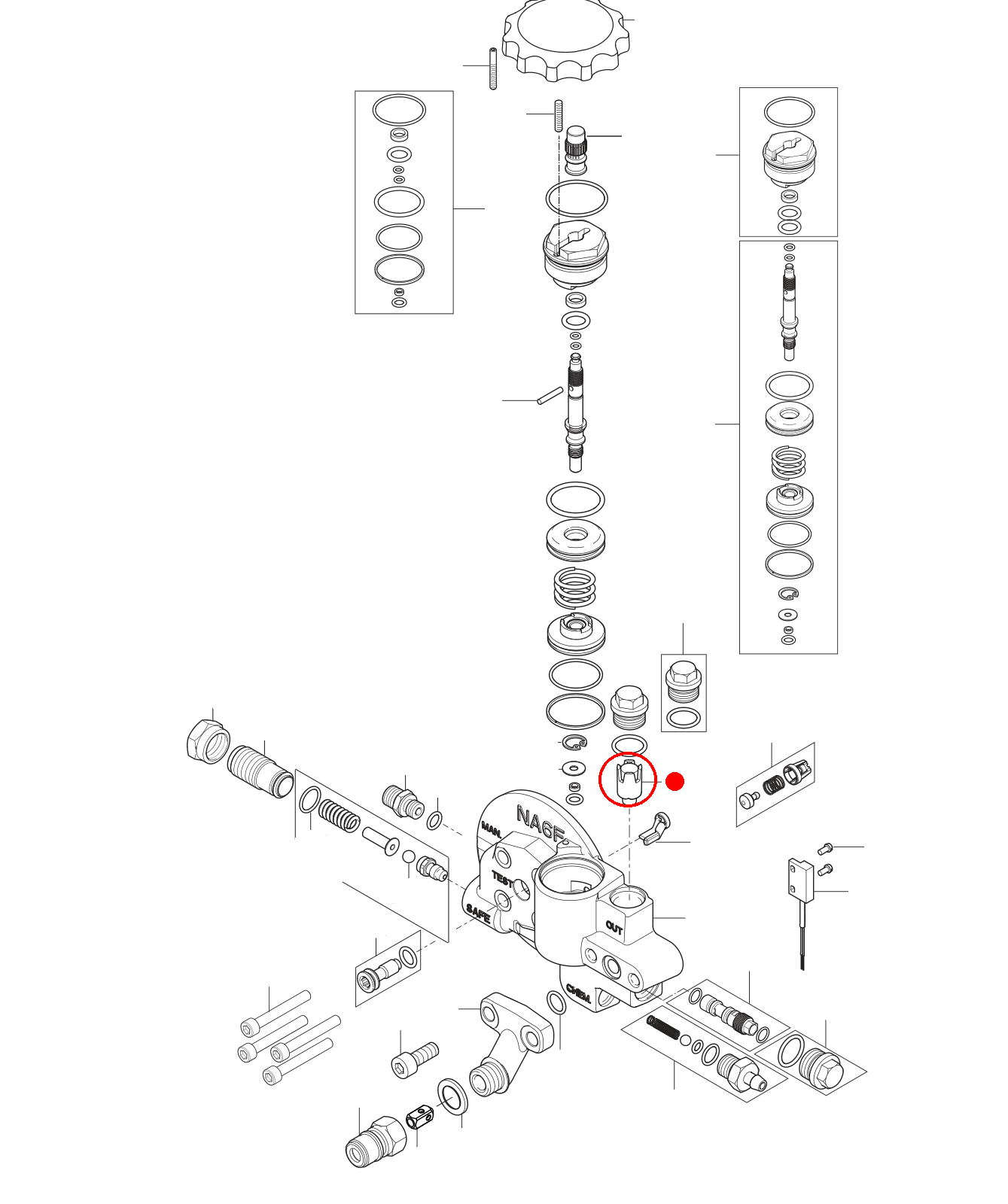 MAGNET AND HOUSE FOR FLOW SWITCH-KIT NA6 MAGNET AND HOUSE FOR FLOW SWITCH-KIT NA6