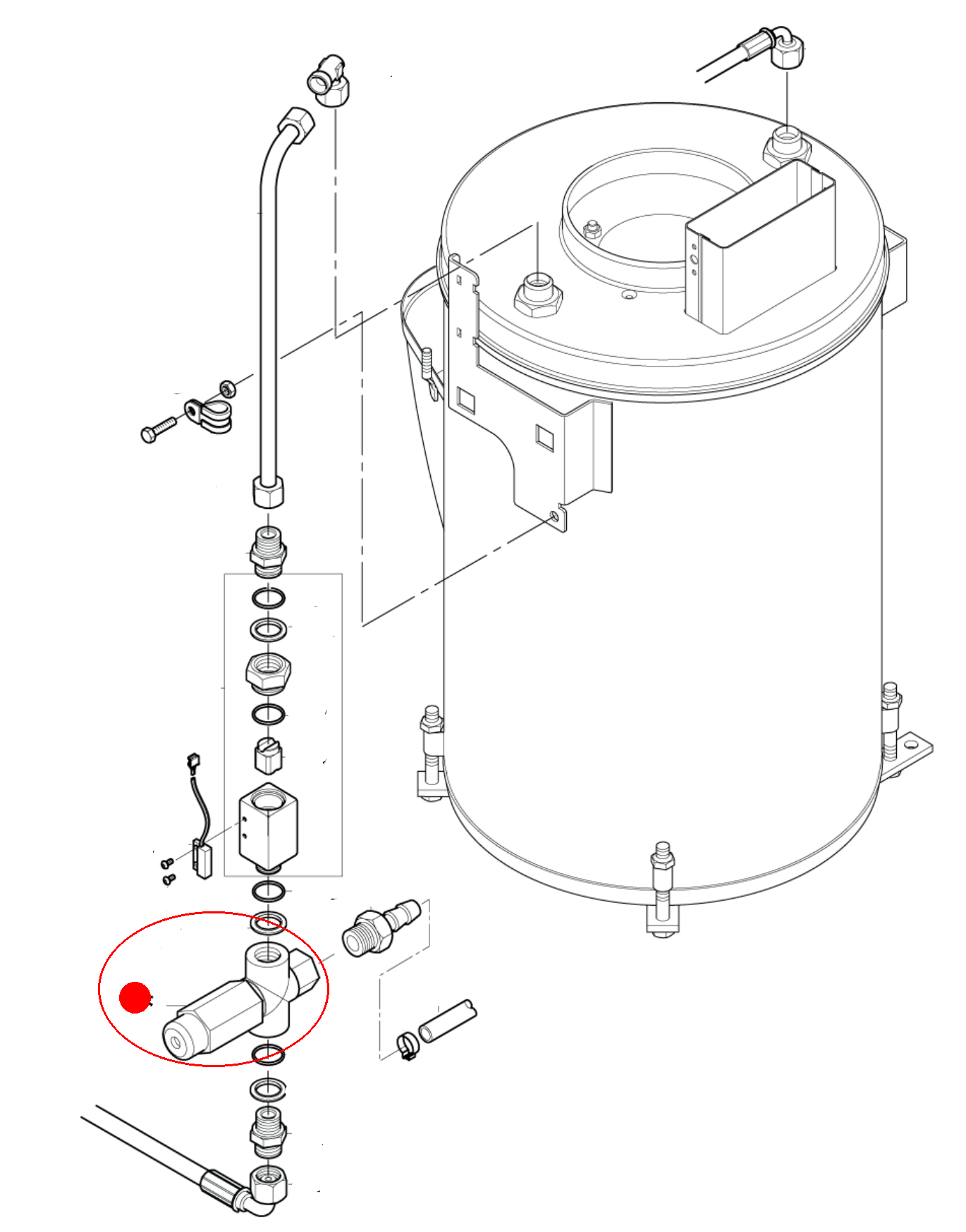 Nilfisk Sicherheitsventil 175 bar voreingestellt - SAFETY VALVE ADJUSTED TO 175BAR
