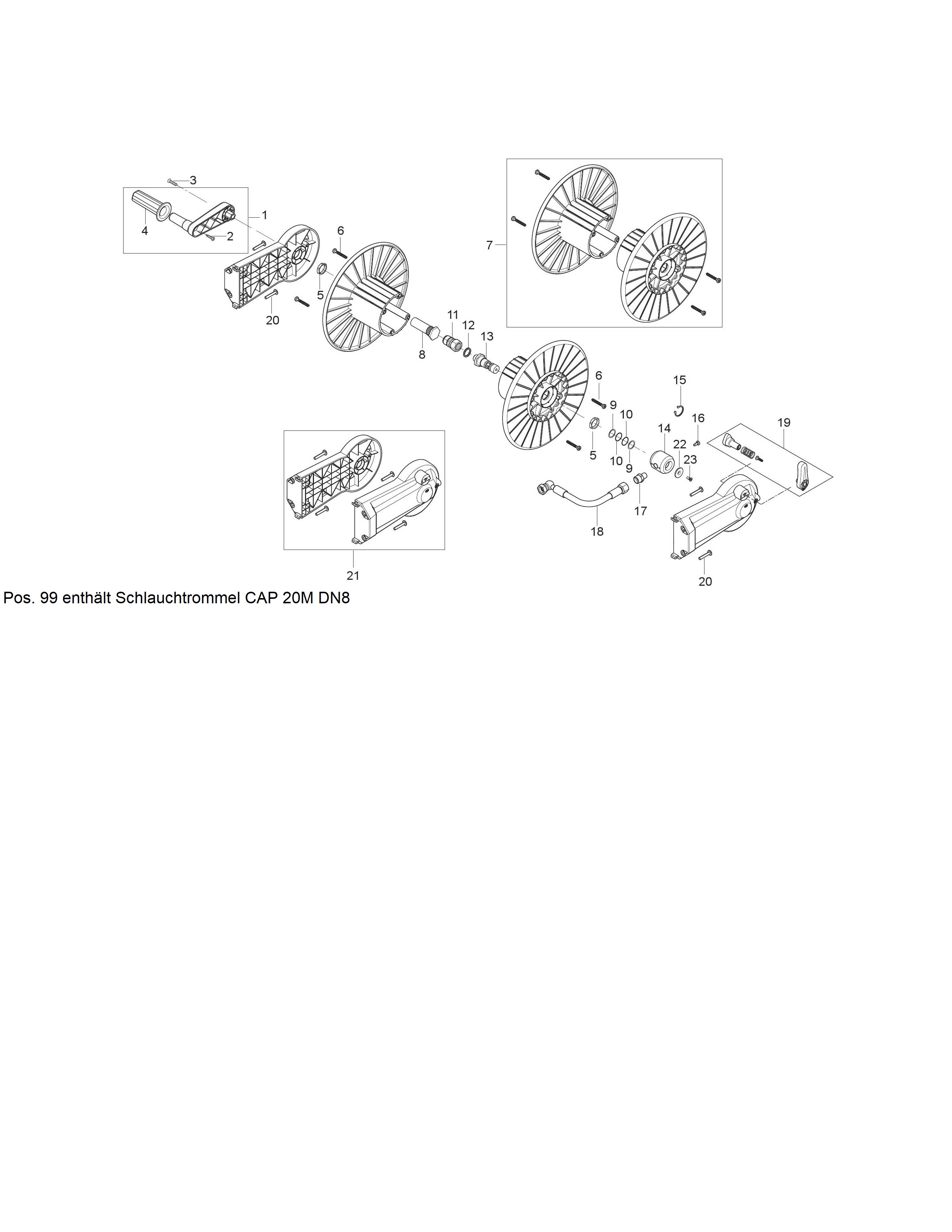 MH 8P-180-2000 FAX 106403184 Schlauchtrommel