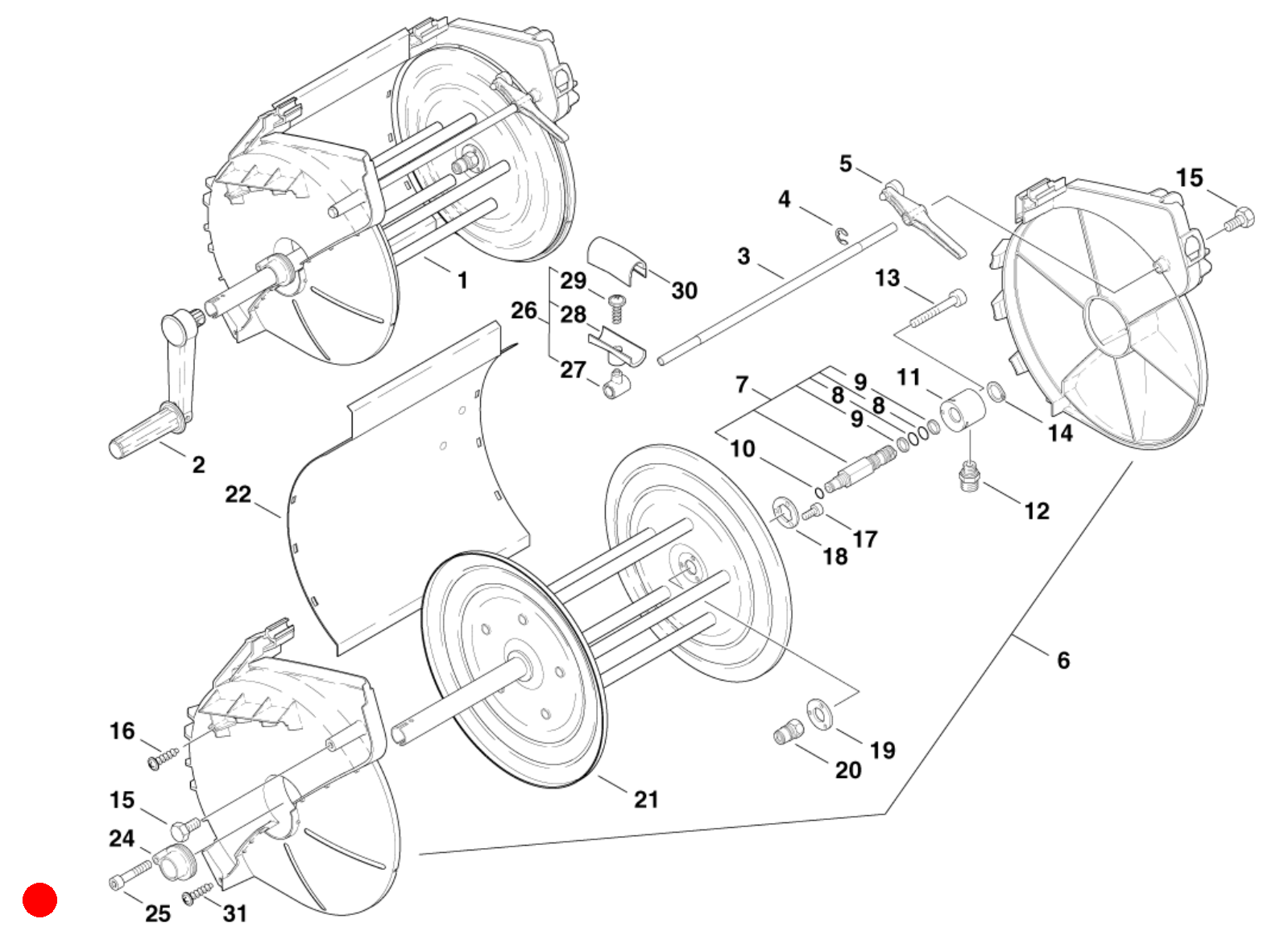 Schlauchaufroller für Neptun 5–7 X-Modelle