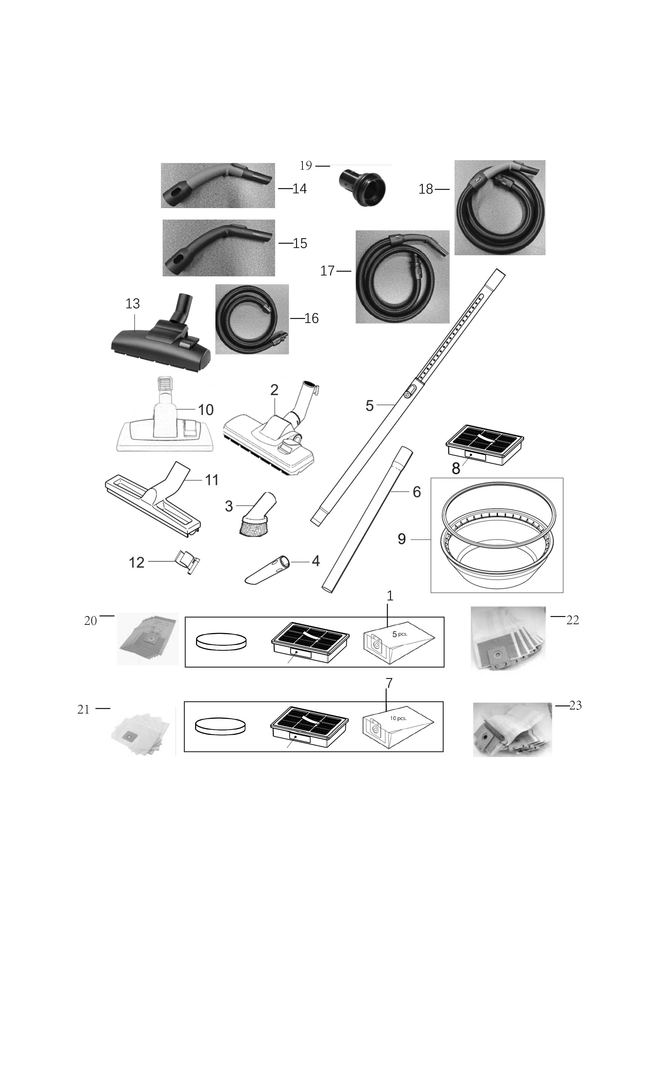VP300 R HEPA EU Zubehör