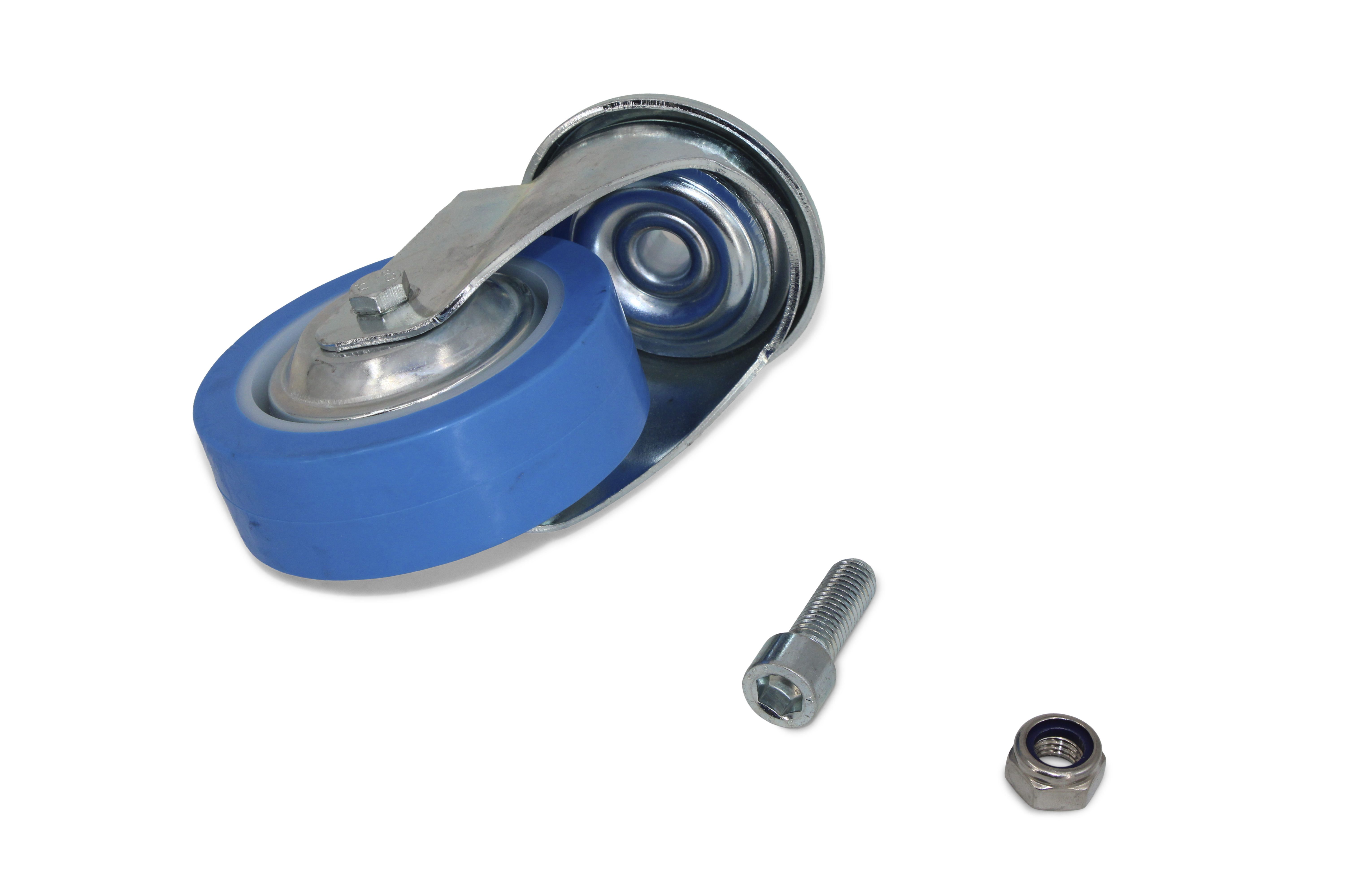 Lenkrolle-Set WHEEL CASTOR D.100X32 GALV. KIT