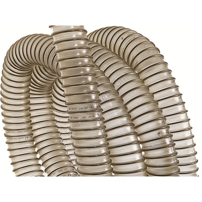 Saugschlauch ø50 Transparent, Meterware HOSE CHIP RESISTANT Ø 50