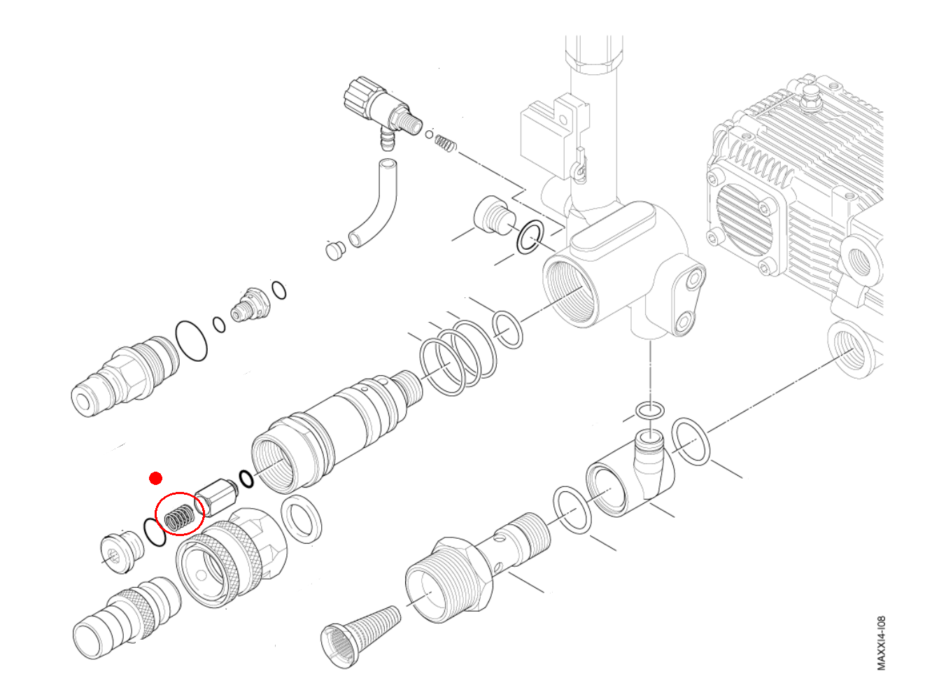 Feder f. Rückschlagventil NA5PA HOLDING PRESS. VALVE SPRING SMALL