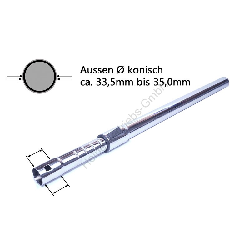 Teleskopsaugrohr, Ø 36x575-930 mm verchromt TELESCOPIC TUBE D36 575-930MM CR-ST