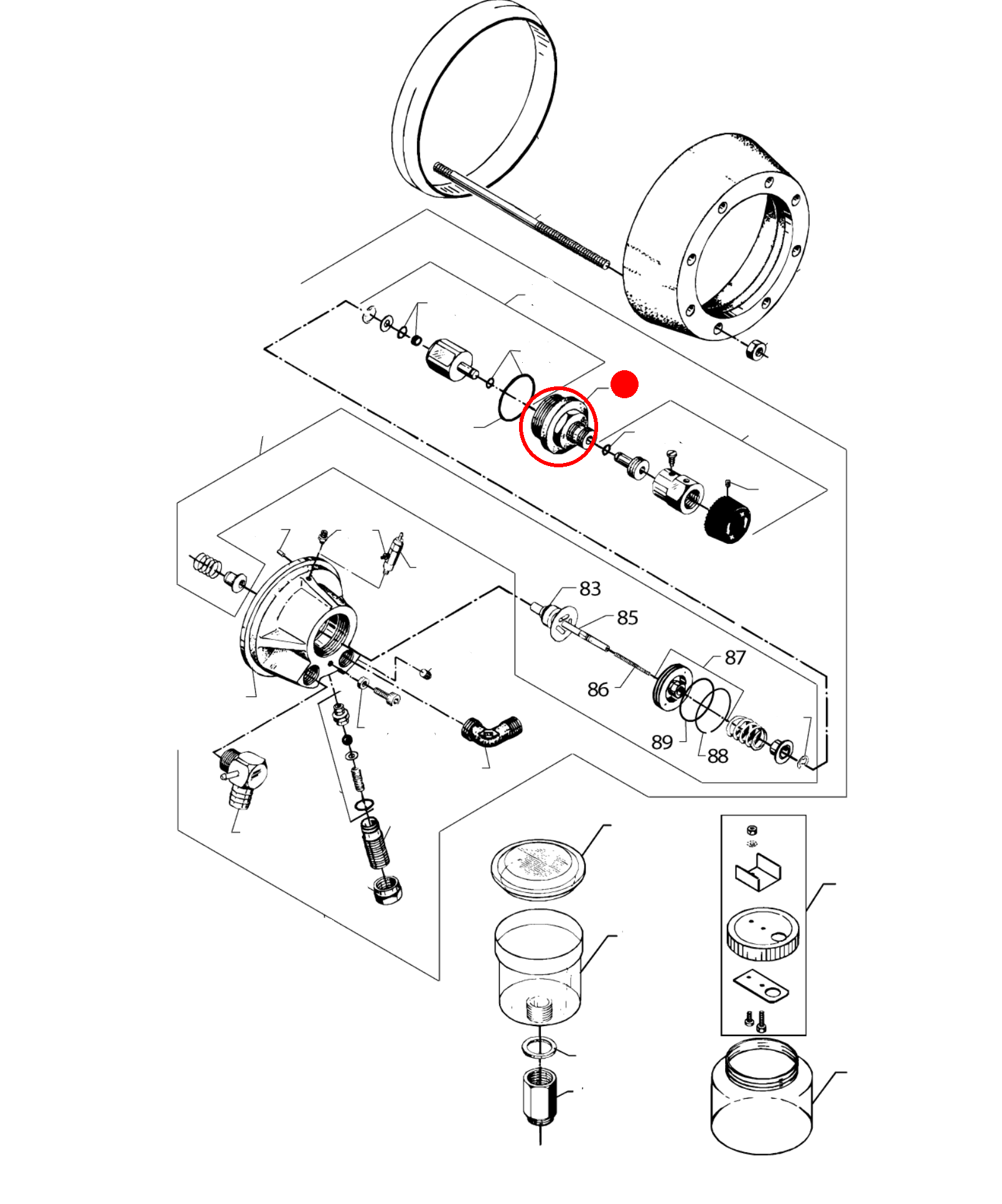 Buchse f. Justierspindel BUSHING F.ADJUSTMENT SPINDLE