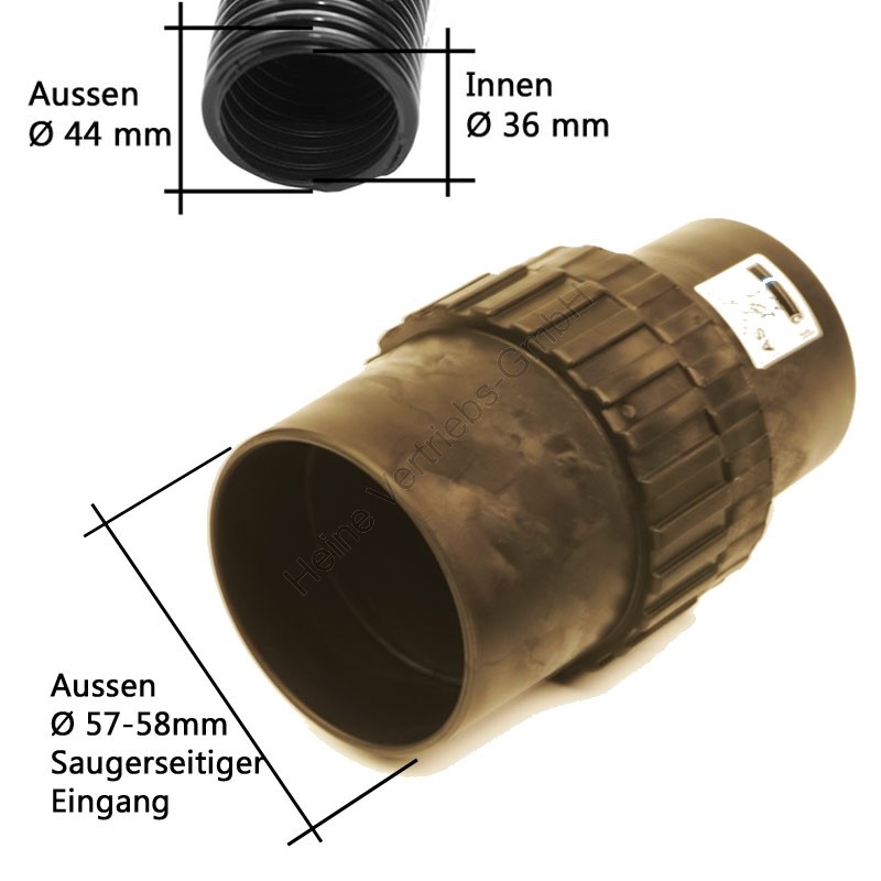 Muffe Ø 36x50 mm, antistatisch SLEEVE CPL - VACUUM SIDE - D50/D36 CONDU