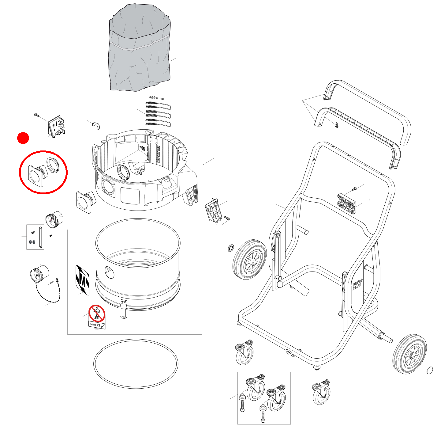 Kesselanschluß INLET PART KIT ATT.9/IVB9 T22