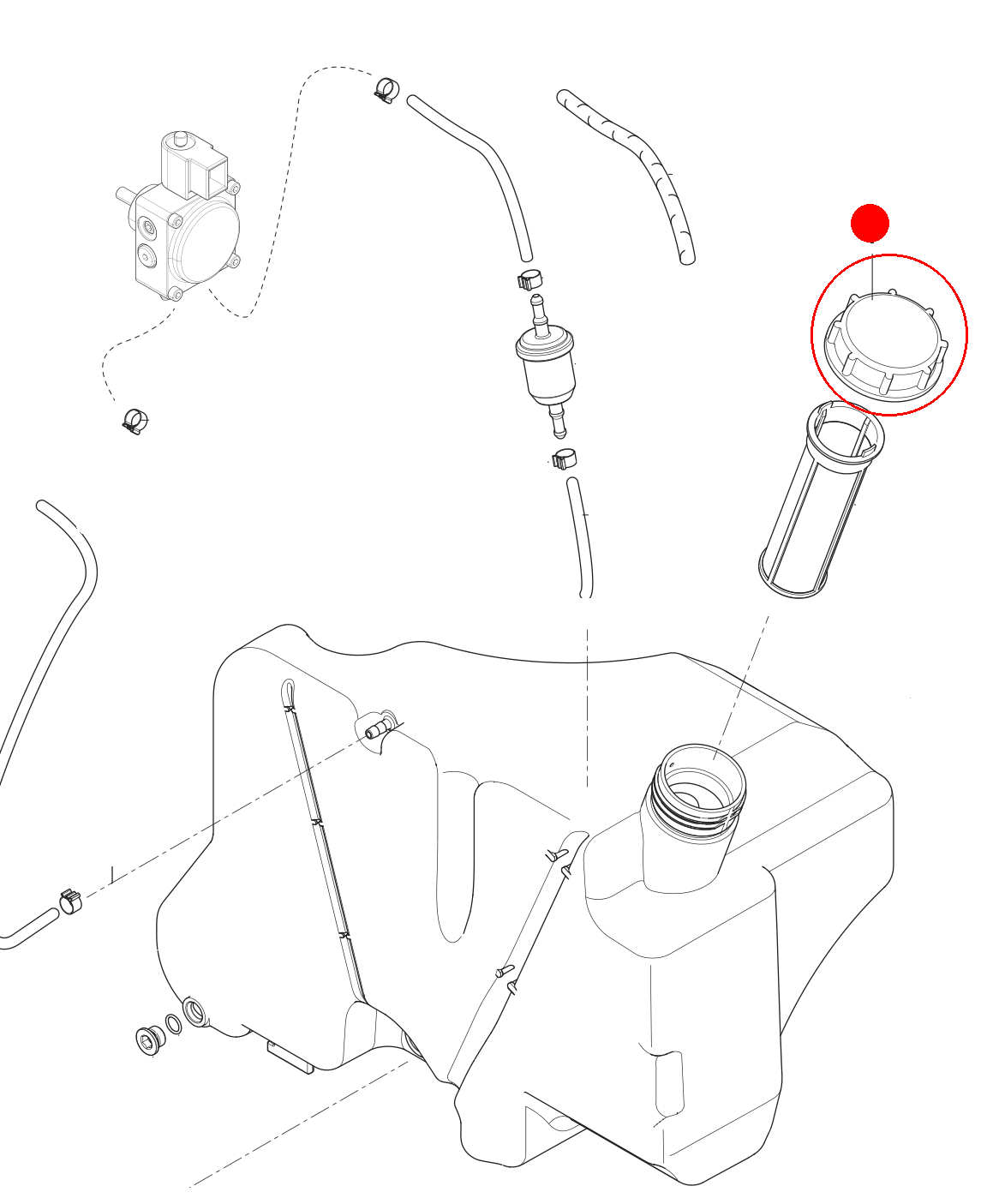 FUEL TANK LID - RED FUEL TANK LID - RED