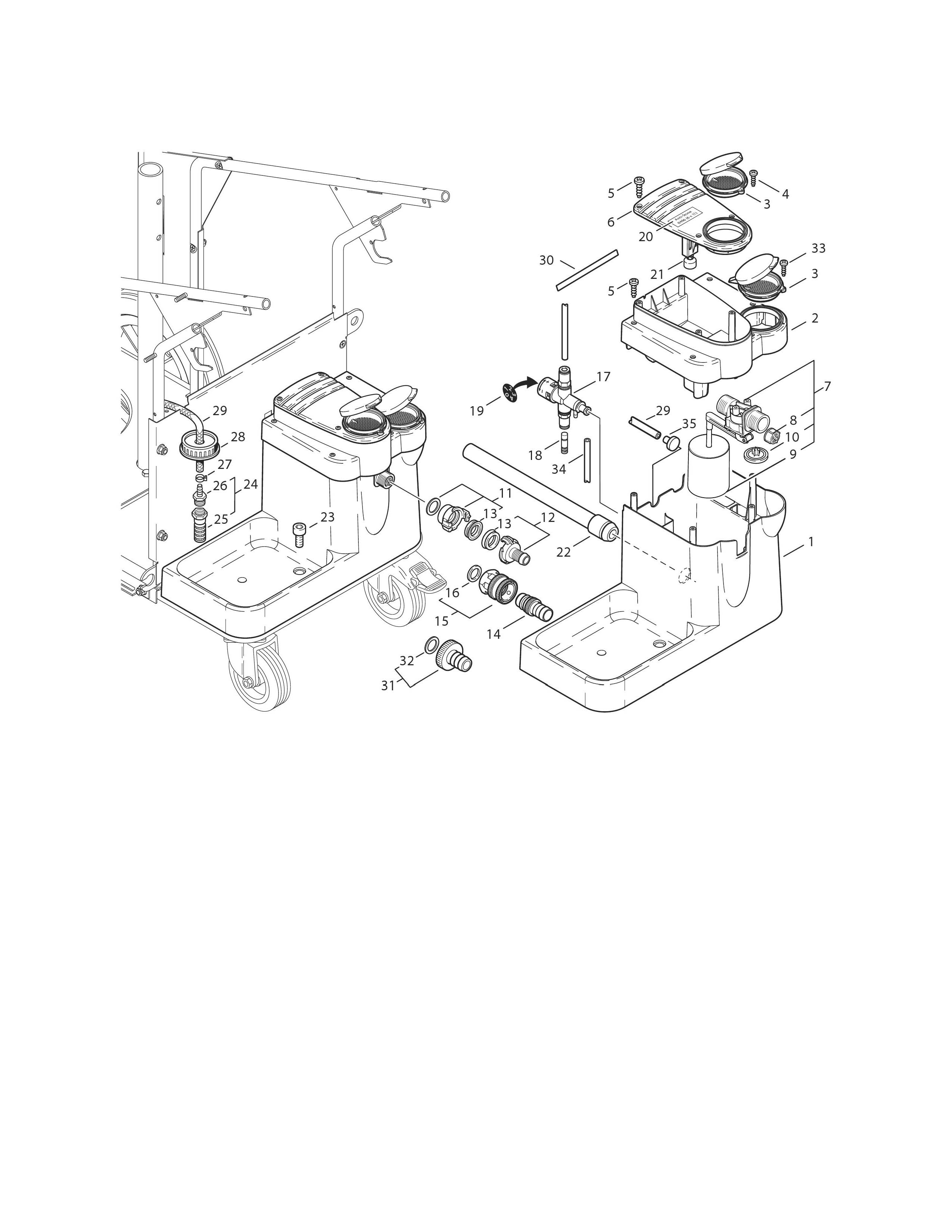 MH 5M-210-1100 FAX Wasserauffangbehälter  