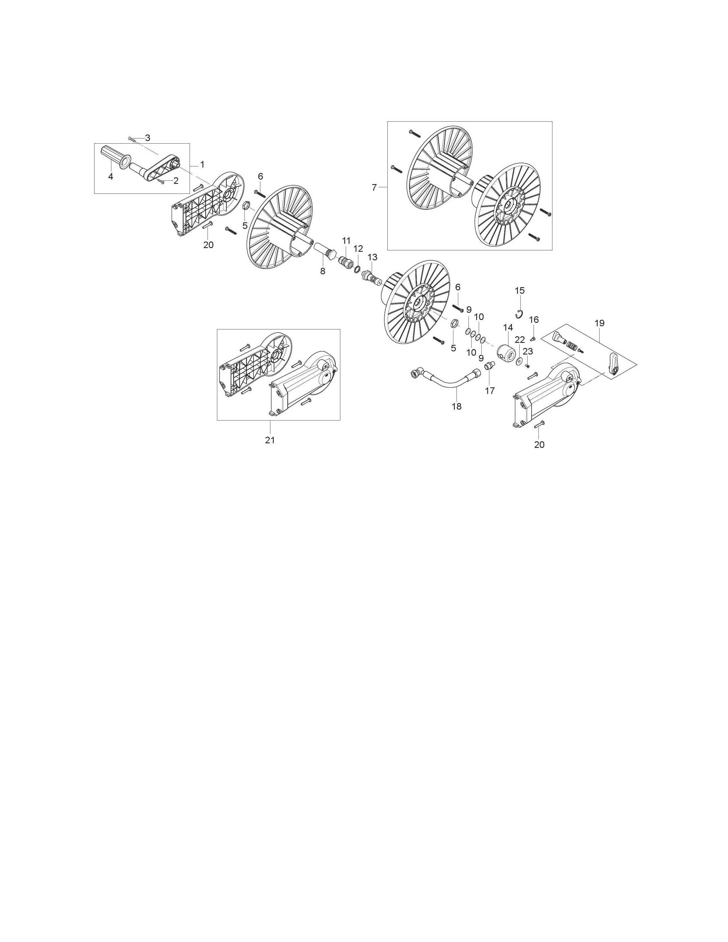MH 7P-180-1260 FAX Schlauchtrommel 