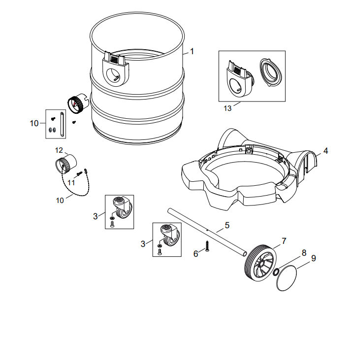 Attix 40-0M PC Type22 Behälter