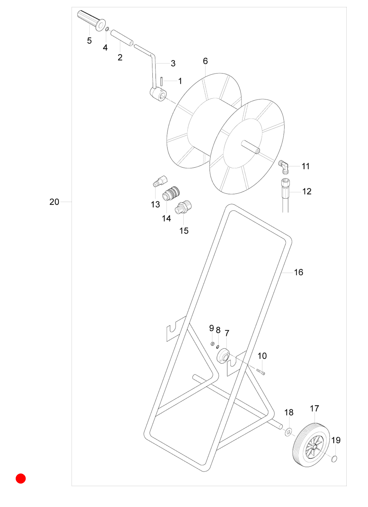 Mobiler Schlauchaufroller