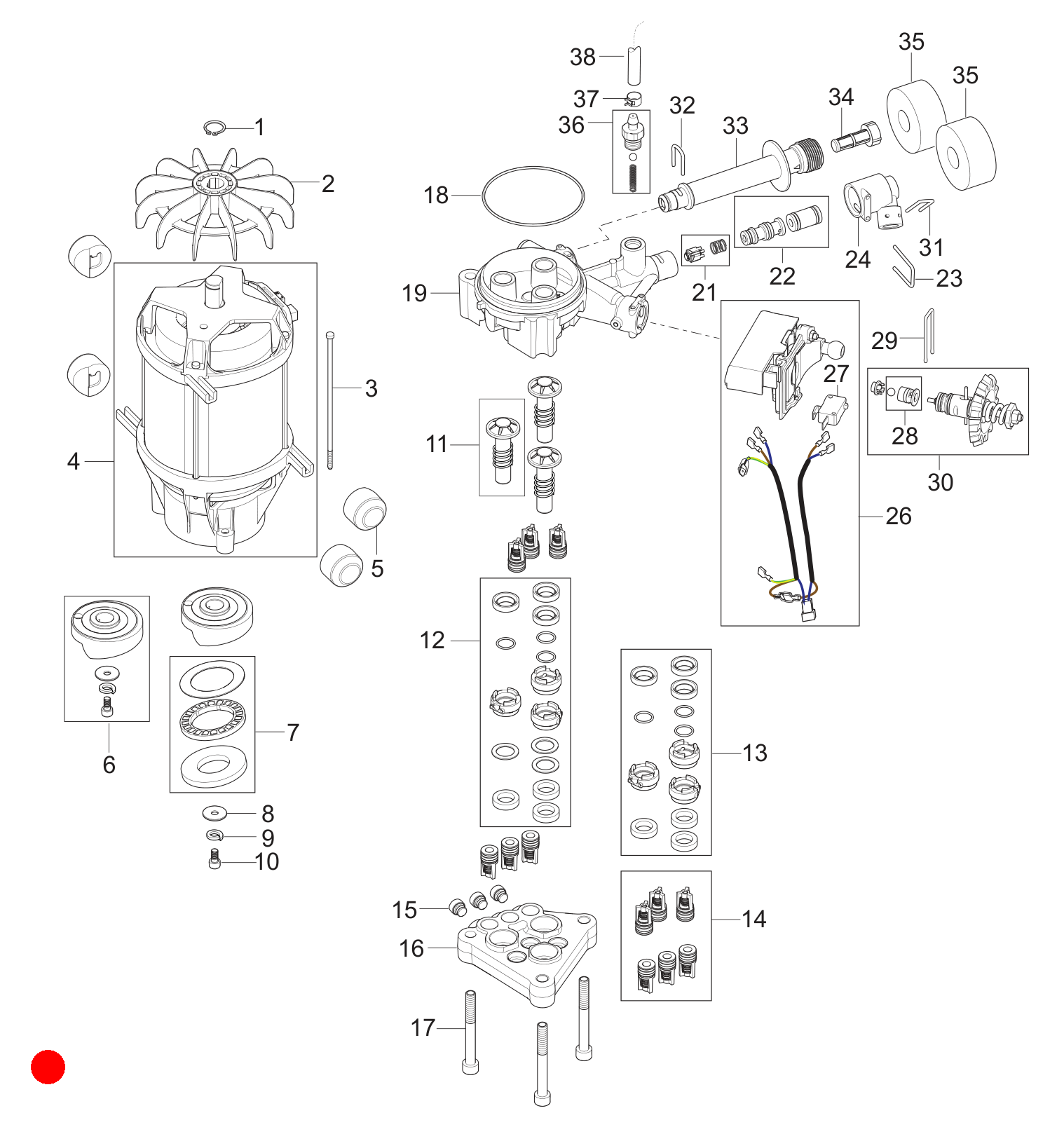 Motor-Pumpen-Einheit