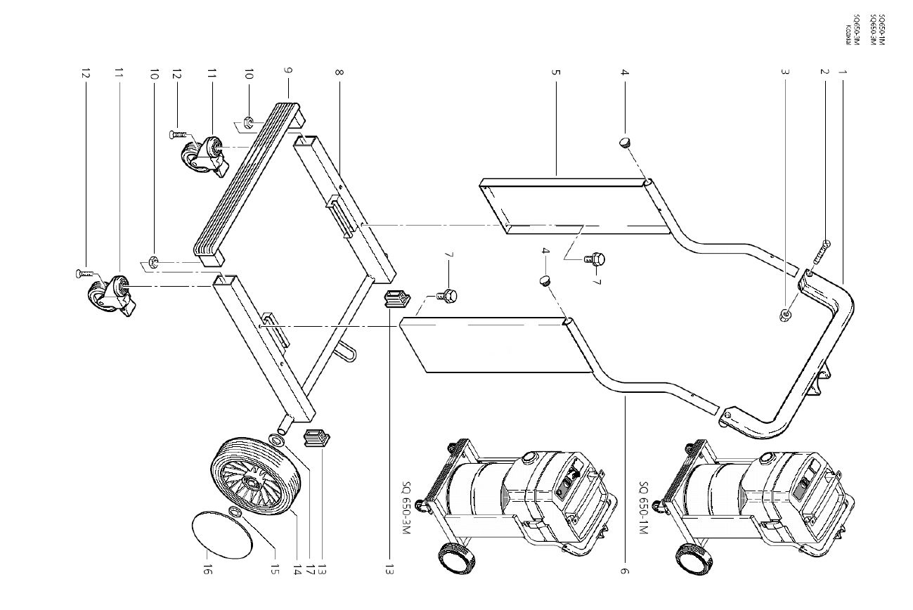 SQ650-1M-3M-Gestell