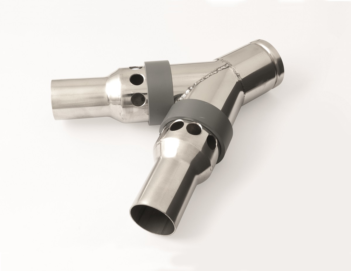 Y-Stück mit sep. Reg. Ø 70-50-50 VA WYE REG.70/50/50 INOX COMPLETE