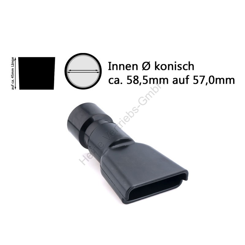 Gummidüse, flach, Ø 50 mm FLAT NOZZLE RUBBER Ø50MM