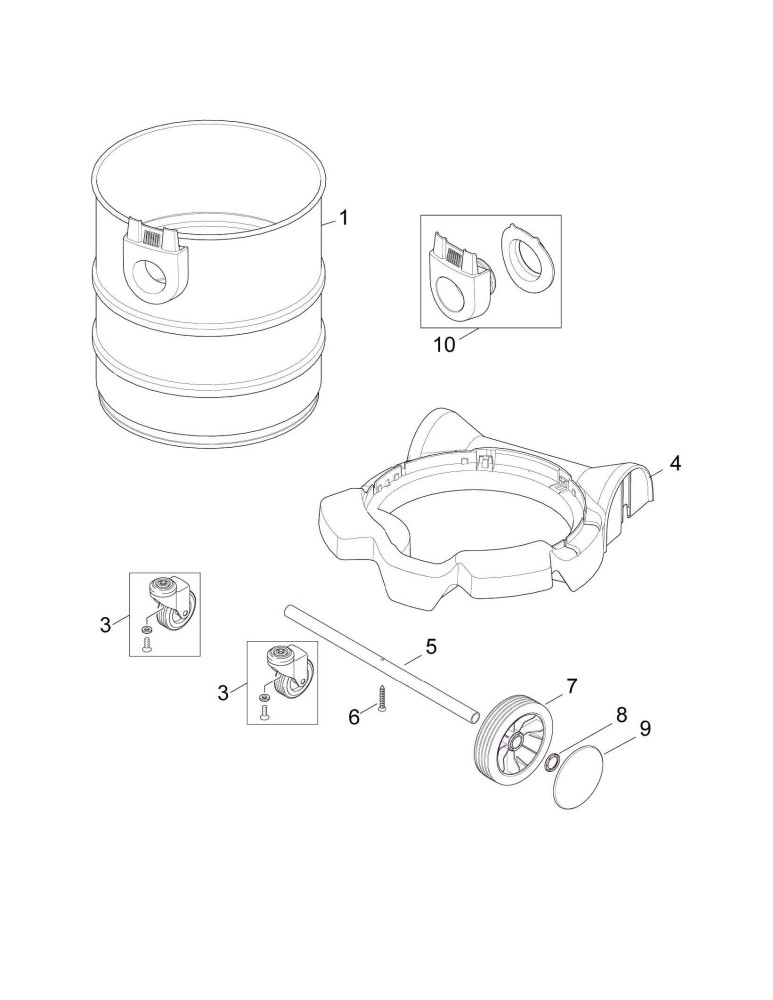 Behälter Attix 40-01 PC Inox